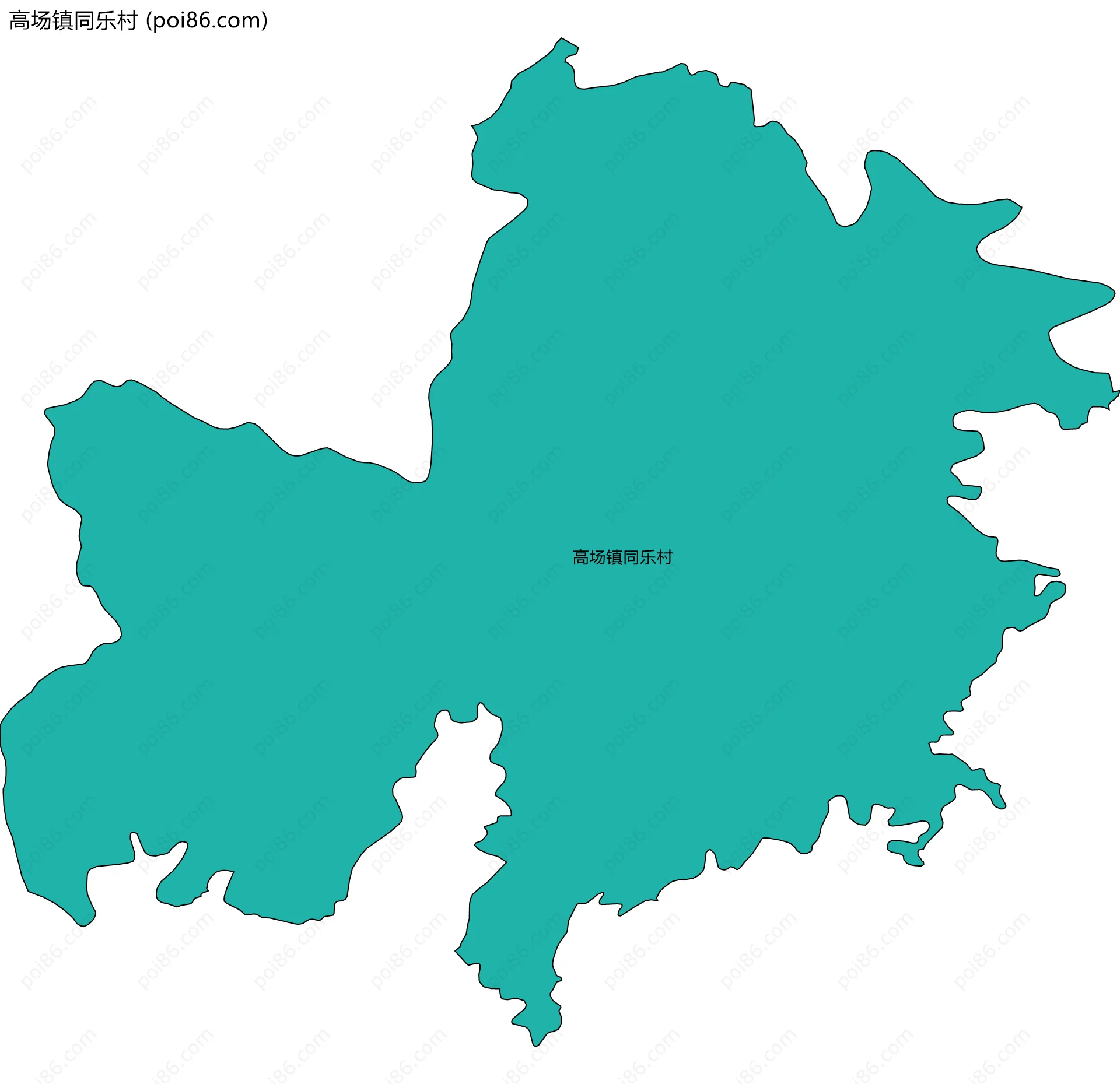 高场镇同乐村边界地图