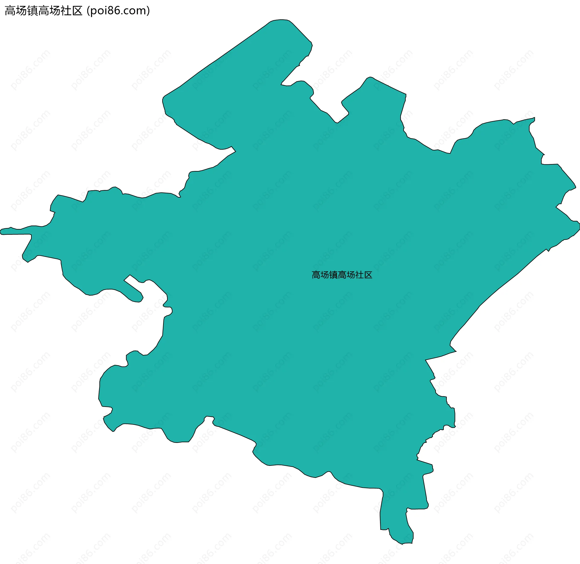 高场镇高场社区边界地图