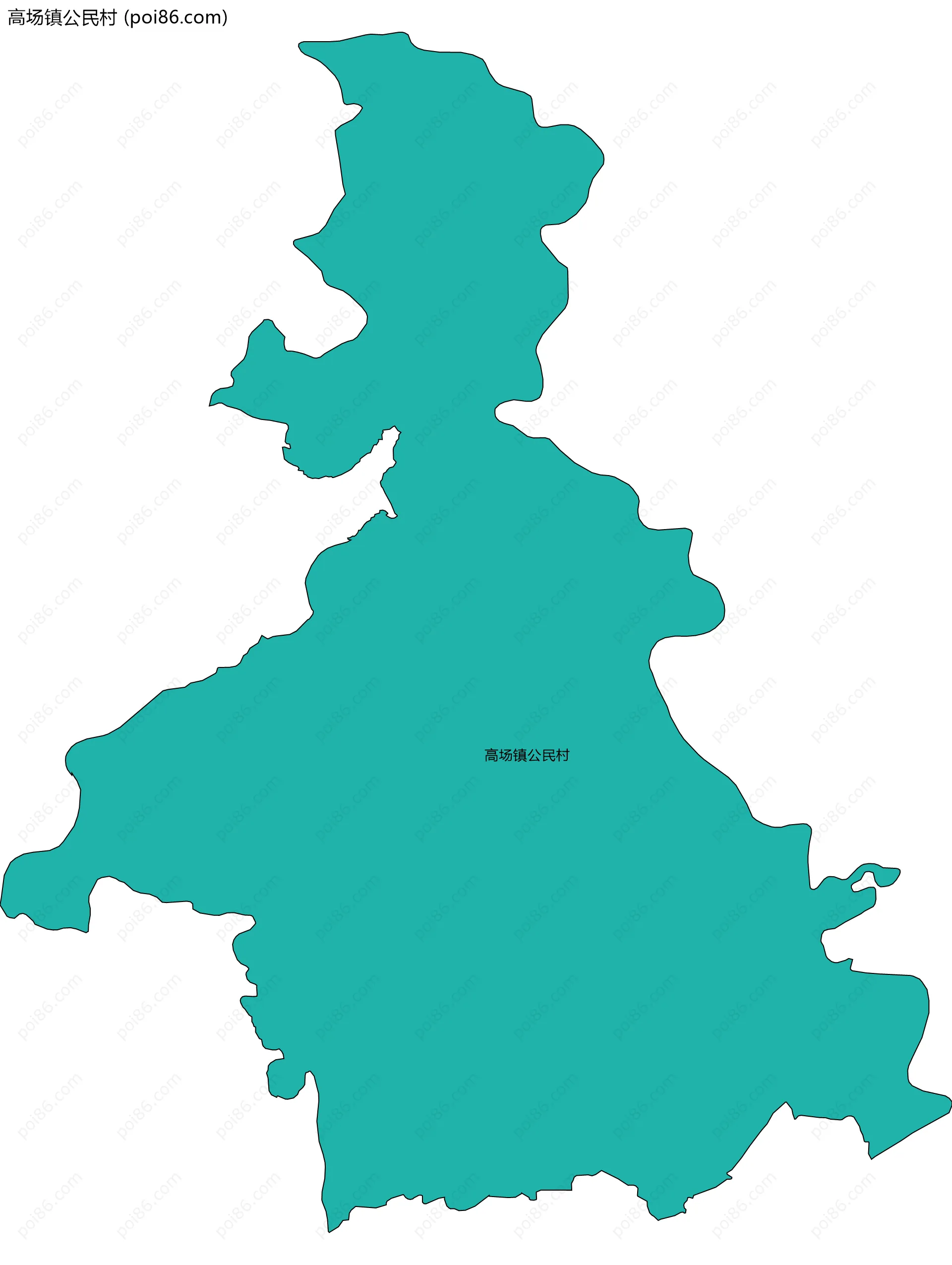 高场镇公民村边界地图