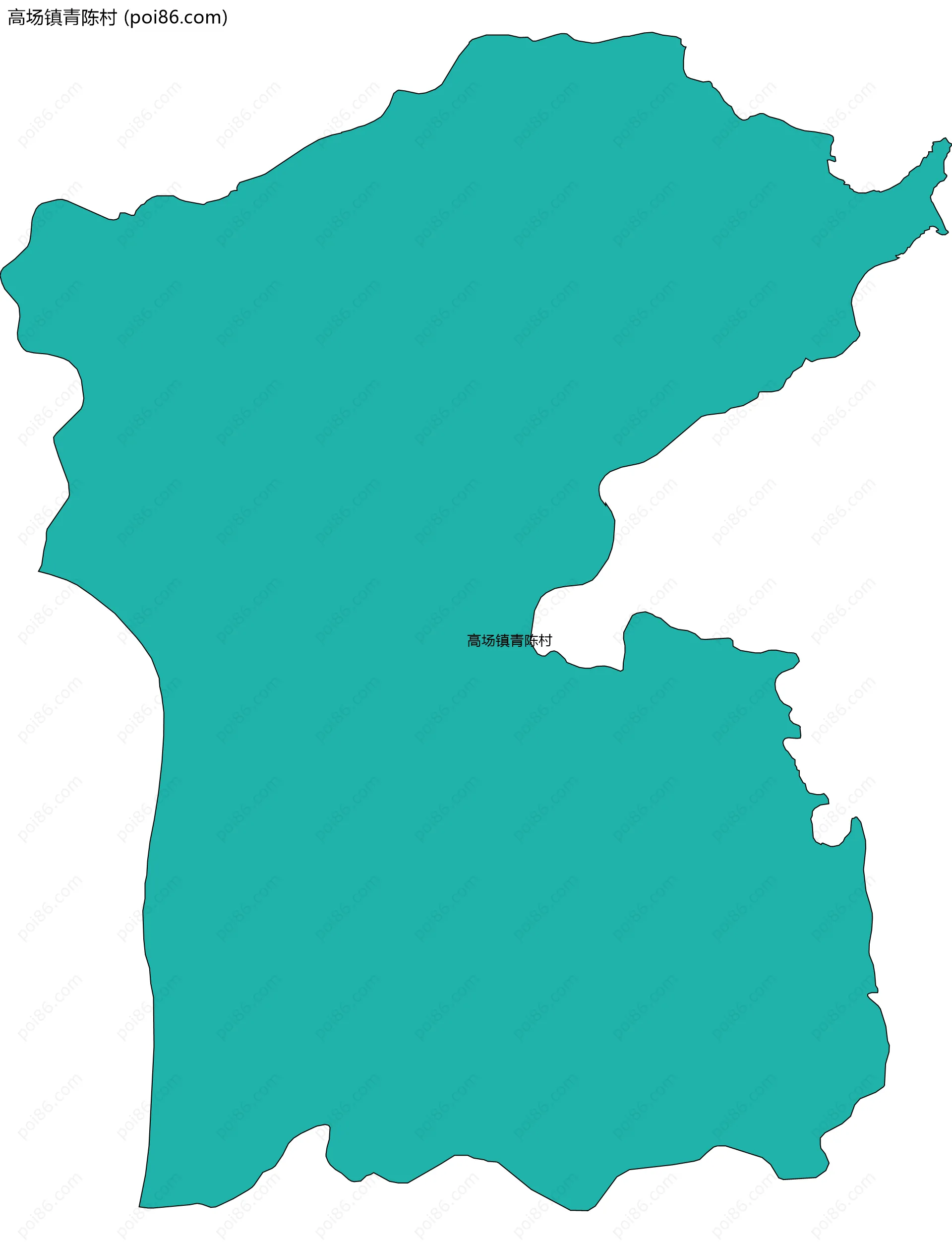 高场镇青陈村边界地图