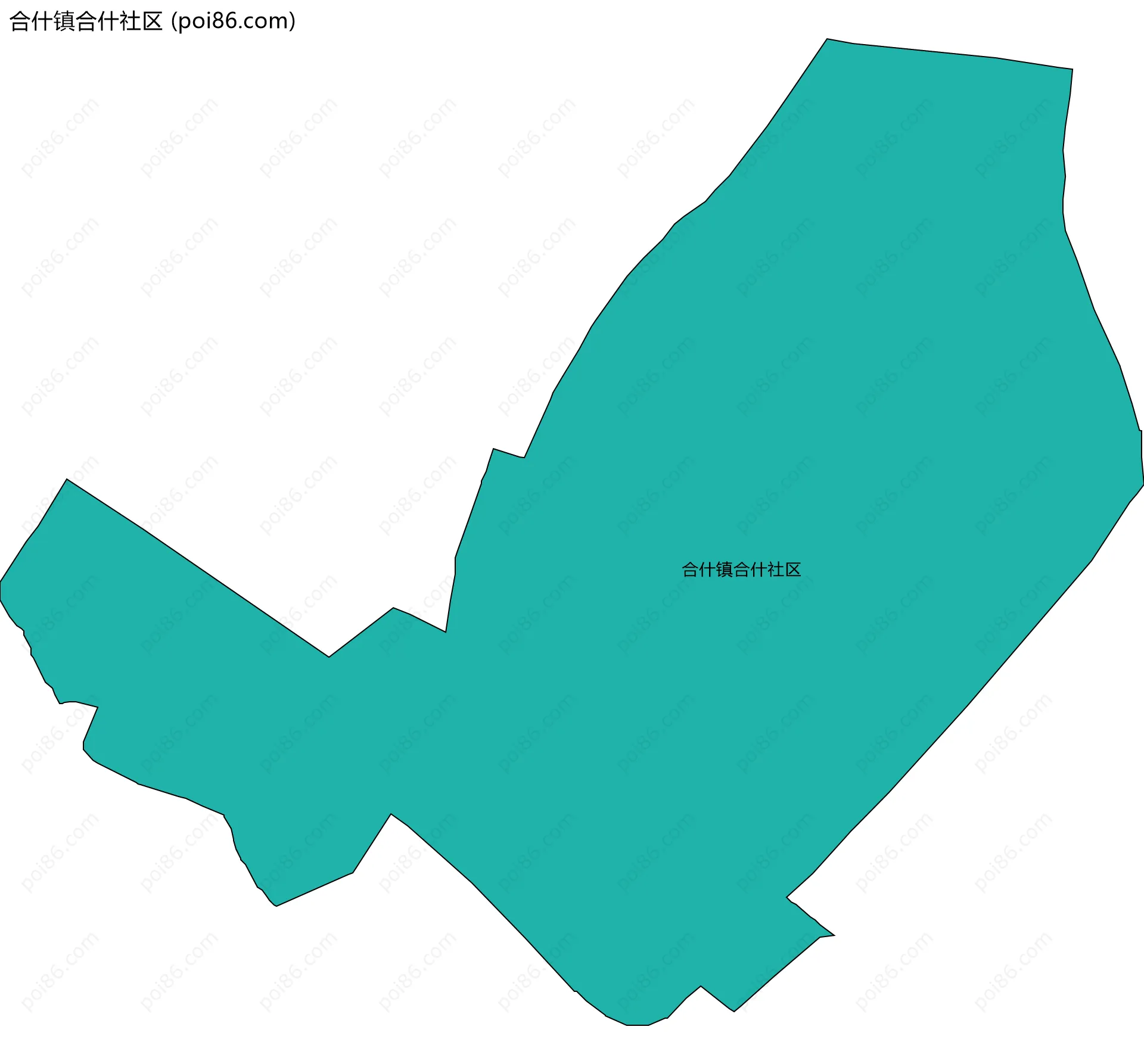 合什镇合什社区边界地图