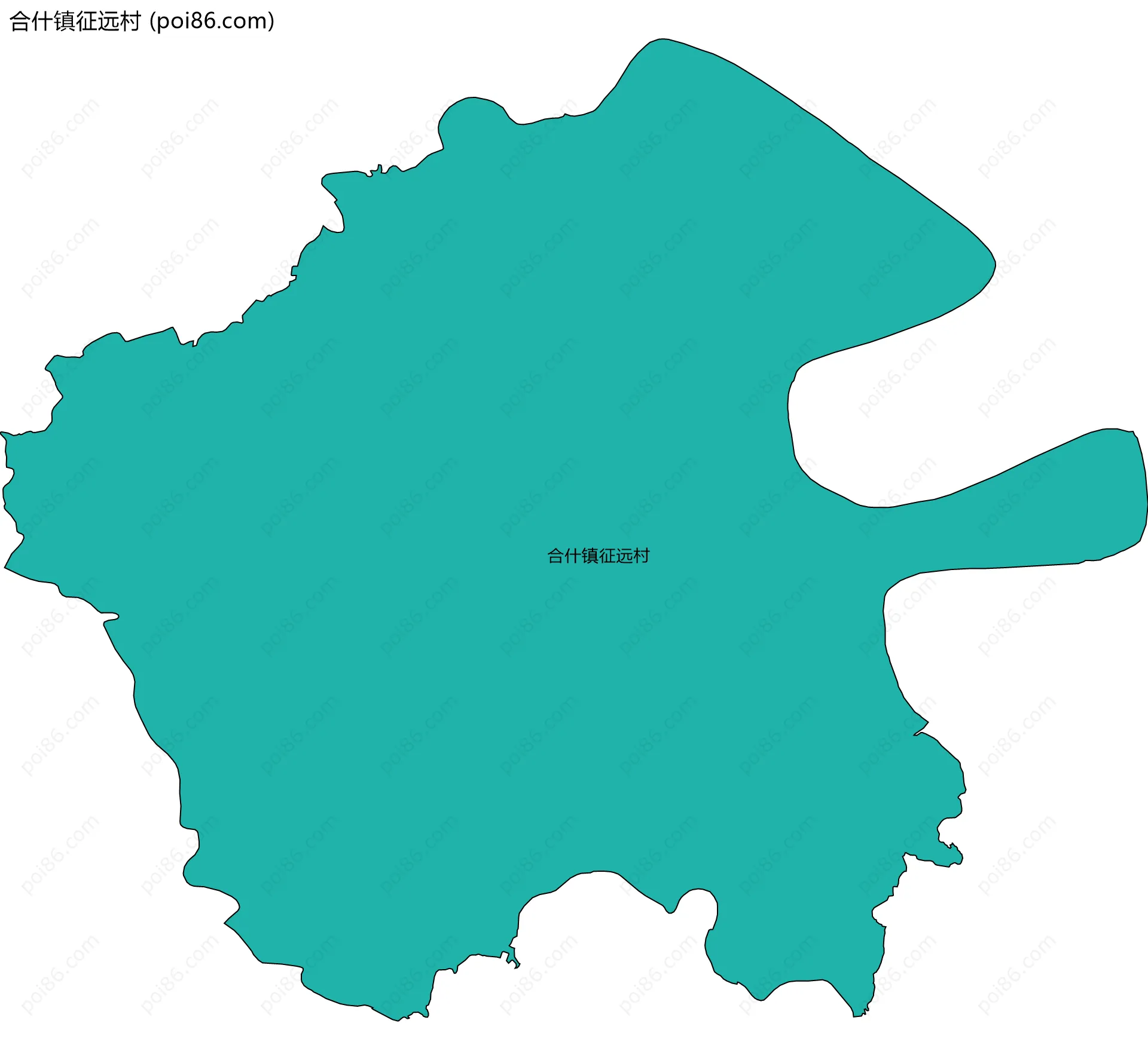 合什镇征远村边界地图