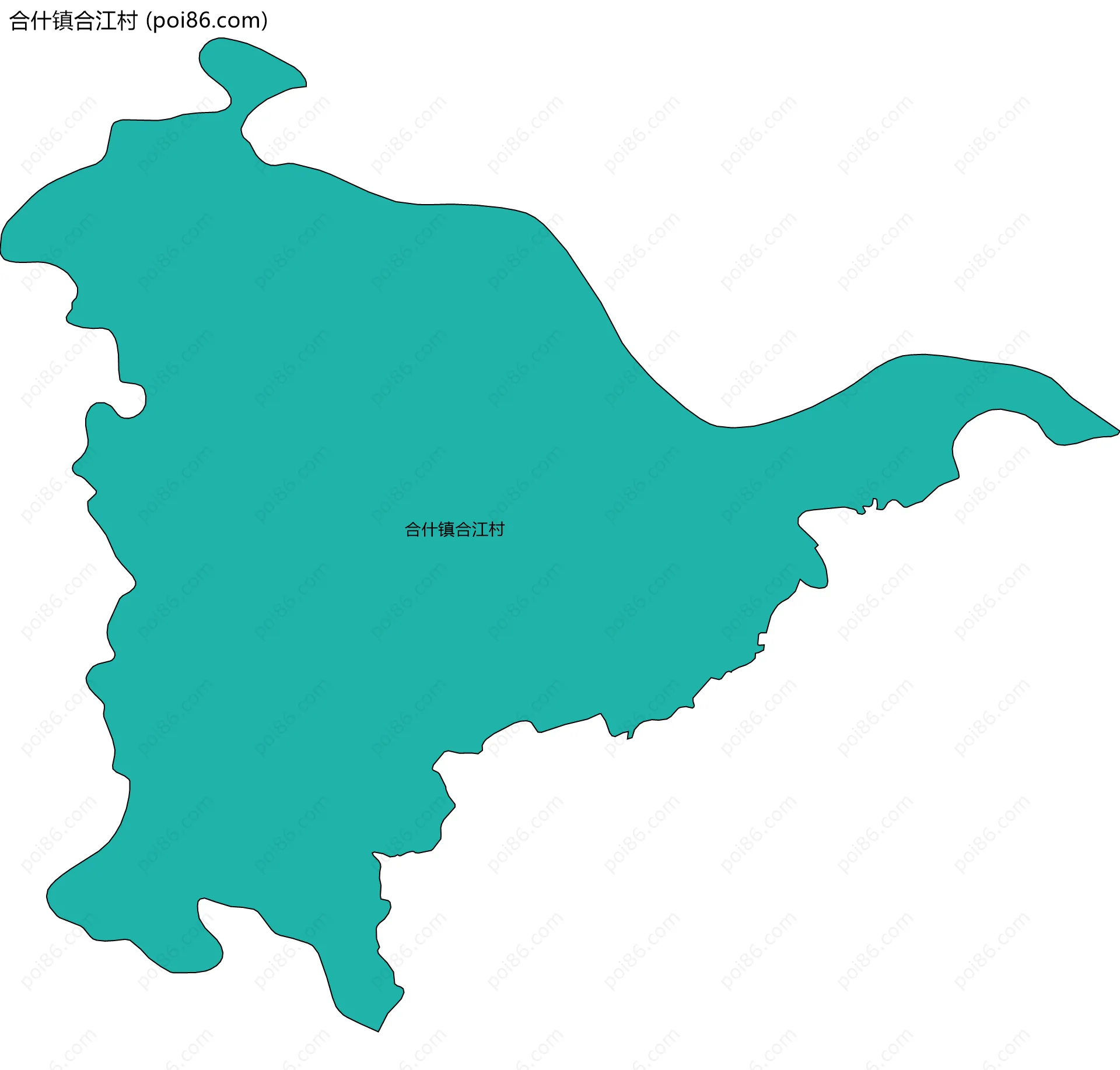 合什镇合江村边界地图