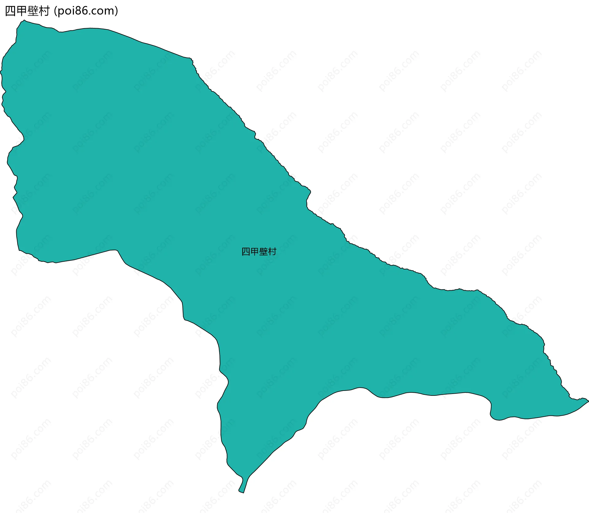 四甲壁村边界地图