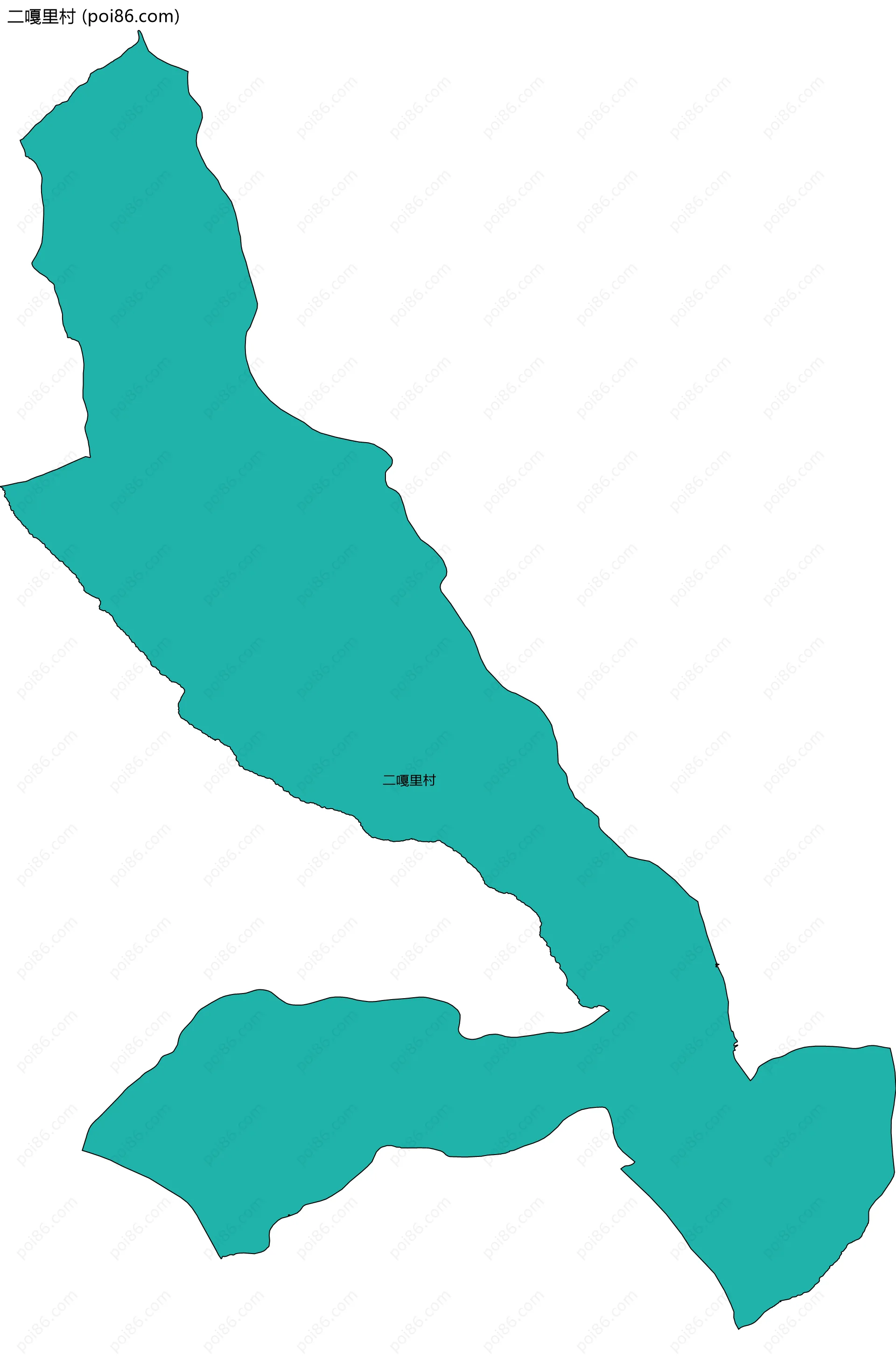 二嘎里村边界地图
