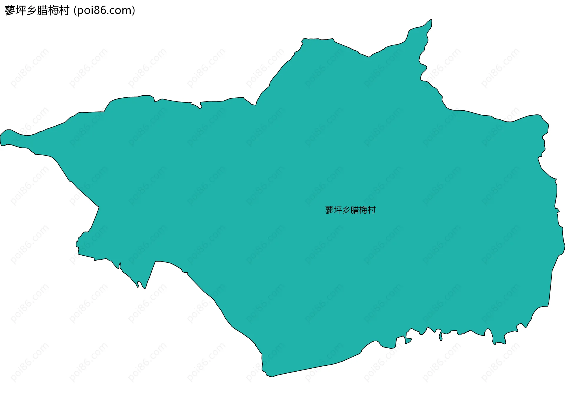 蓼坪乡腊梅村边界地图