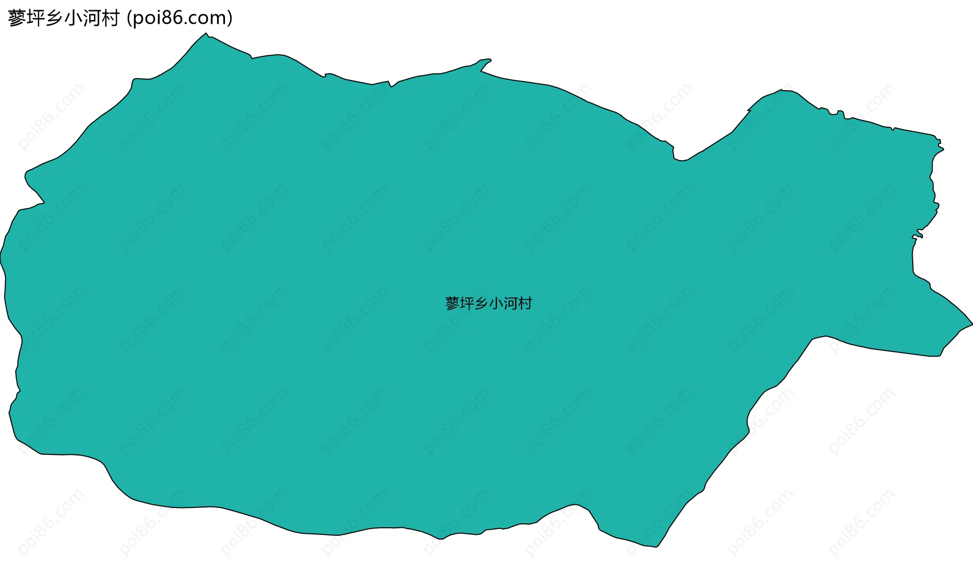 蓼坪乡小河村边界地图