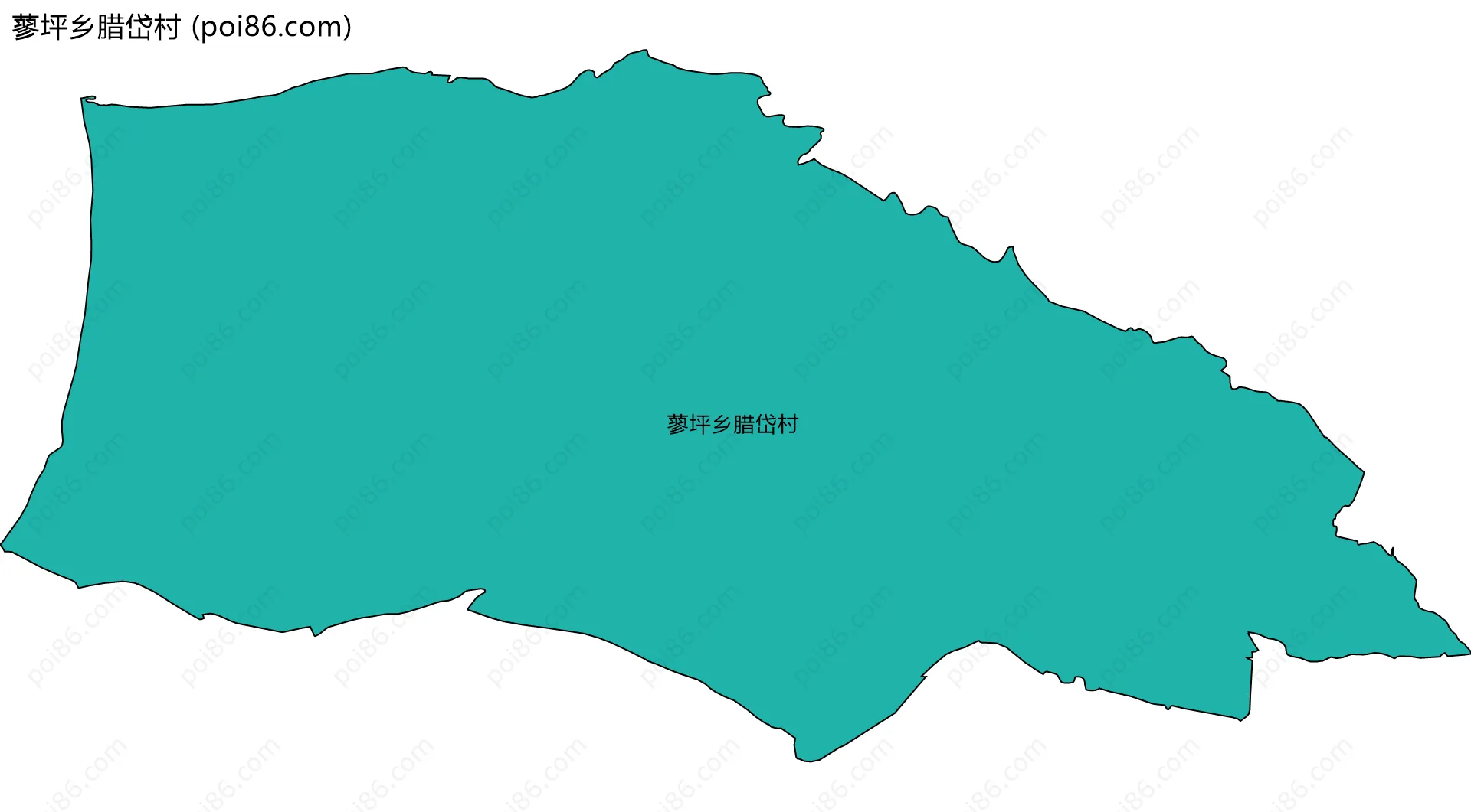 蓼坪乡腊岱村边界地图