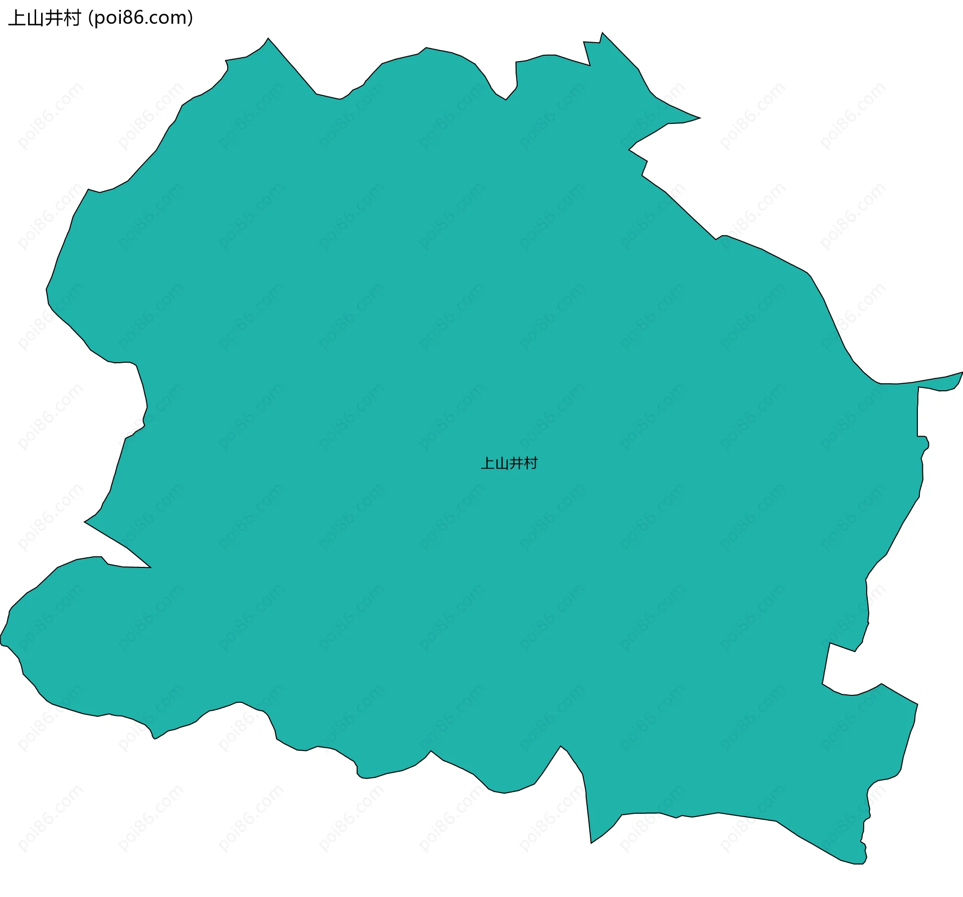 上山井村边界地图