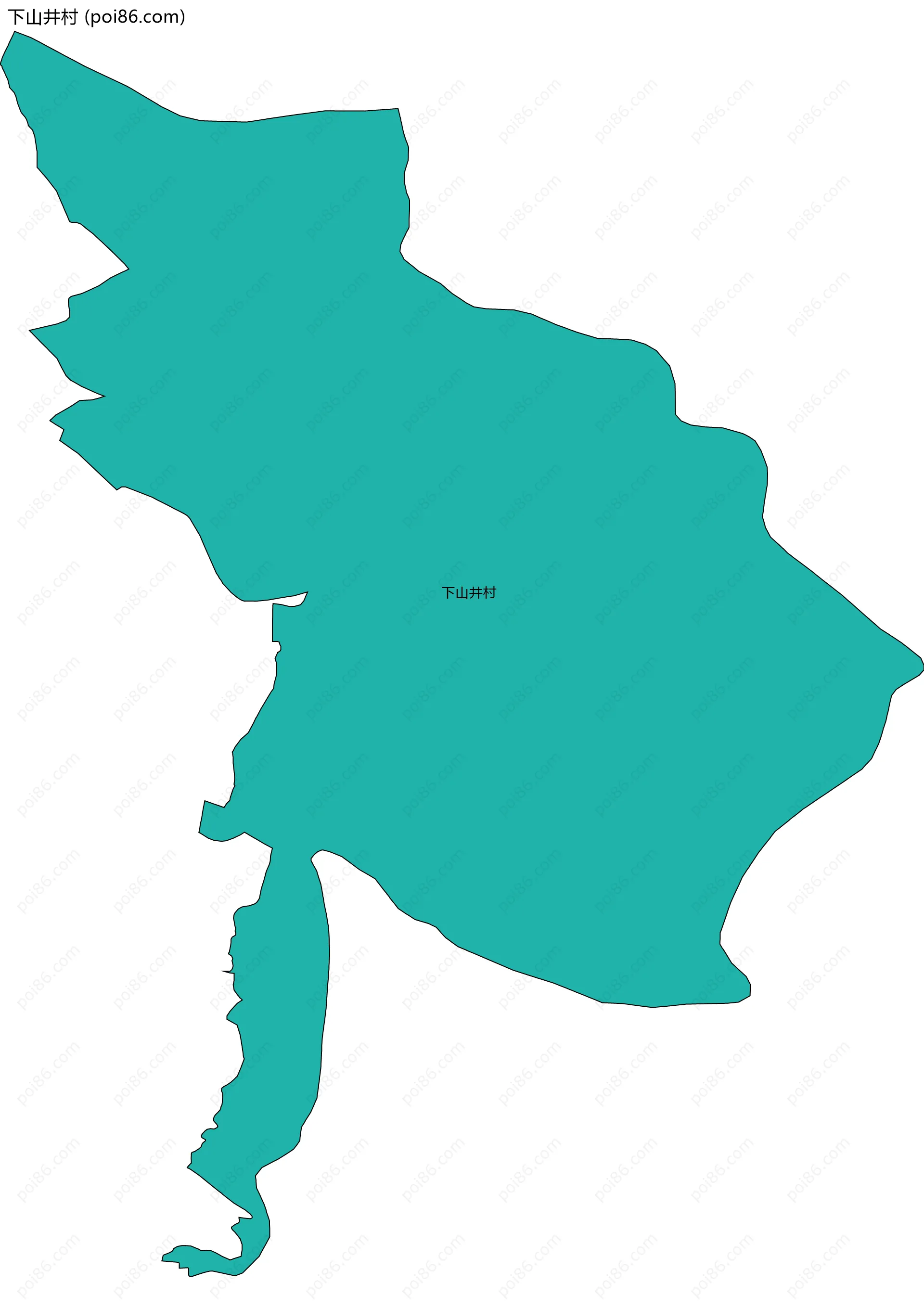 下山井村边界地图