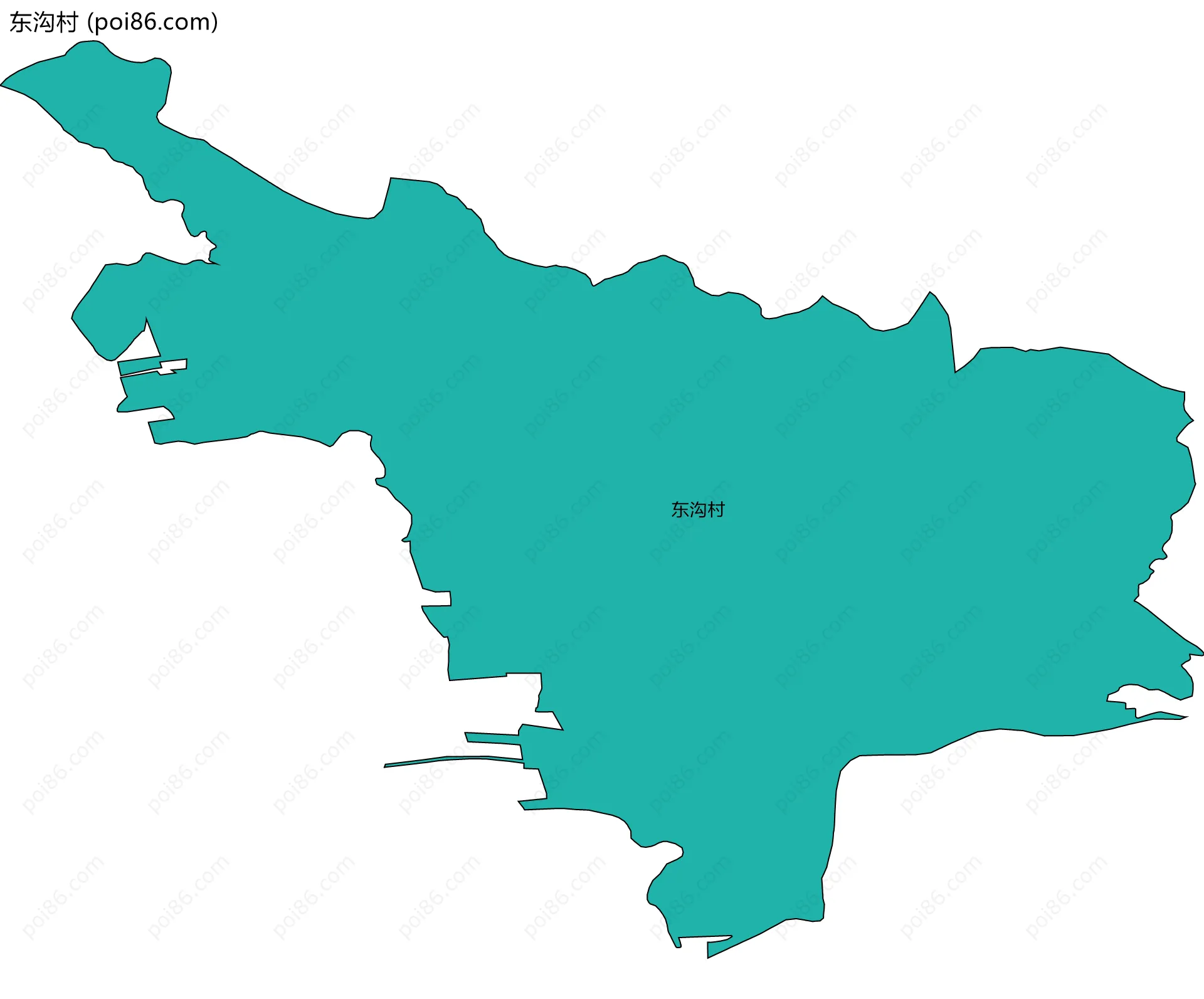 东沟村边界地图