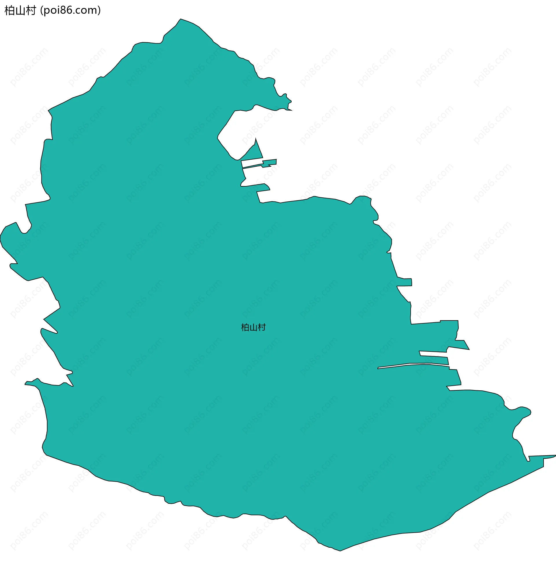 柏山村边界地图