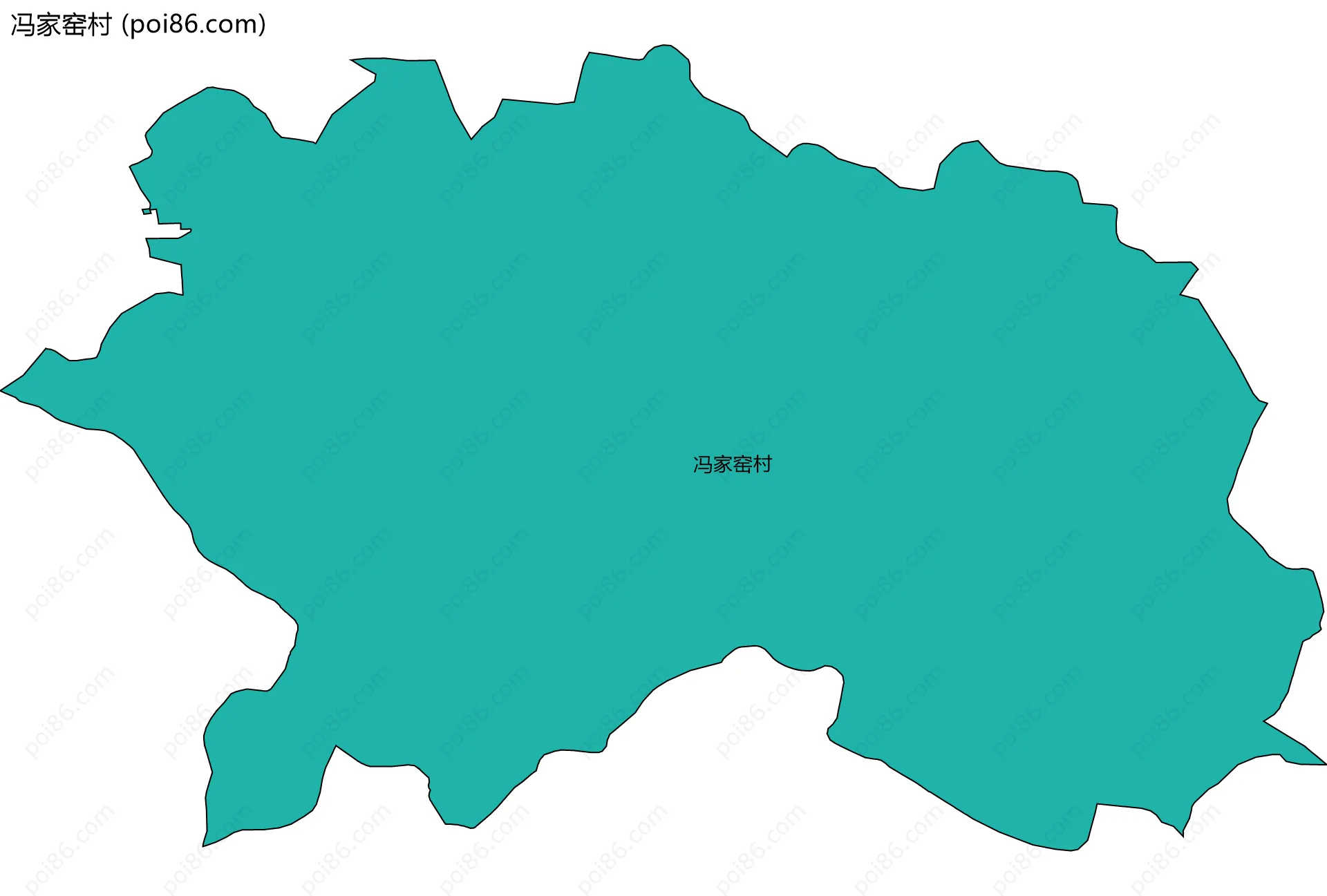 冯家窑村边界地图