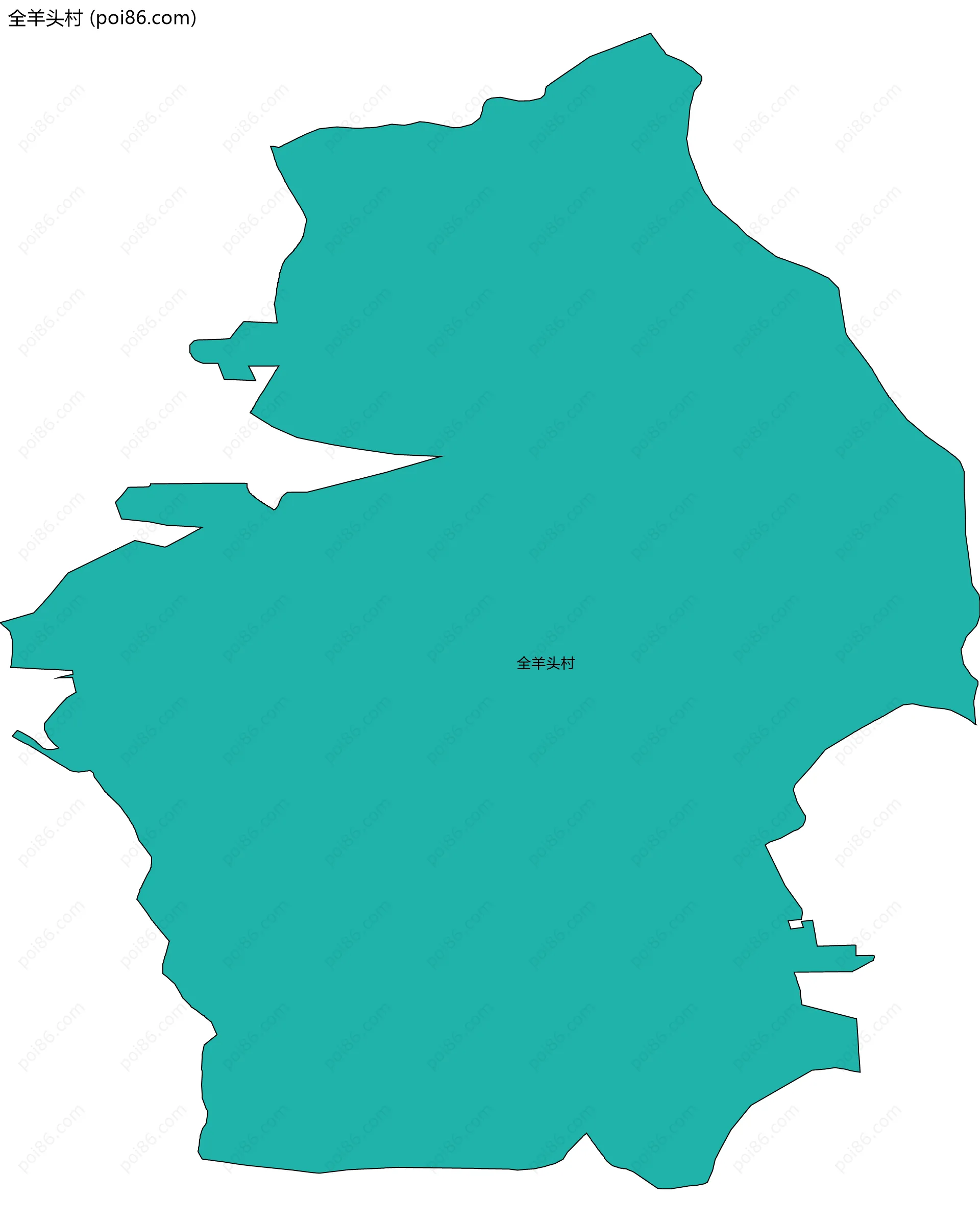 全羊头村边界地图