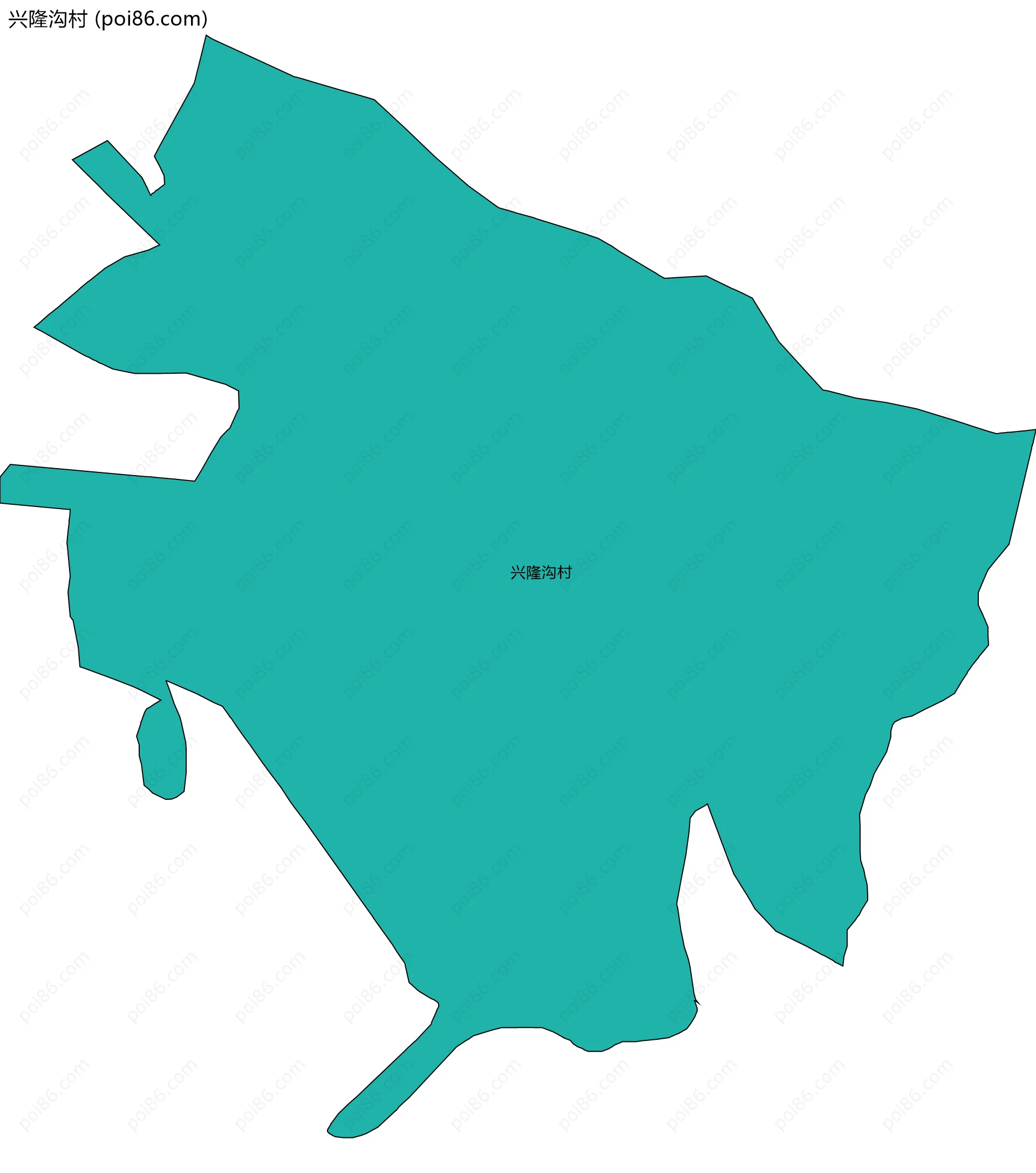 兴隆沟村边界地图