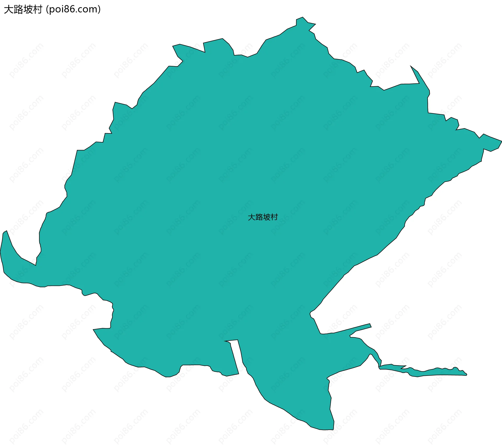 大路坡村边界地图