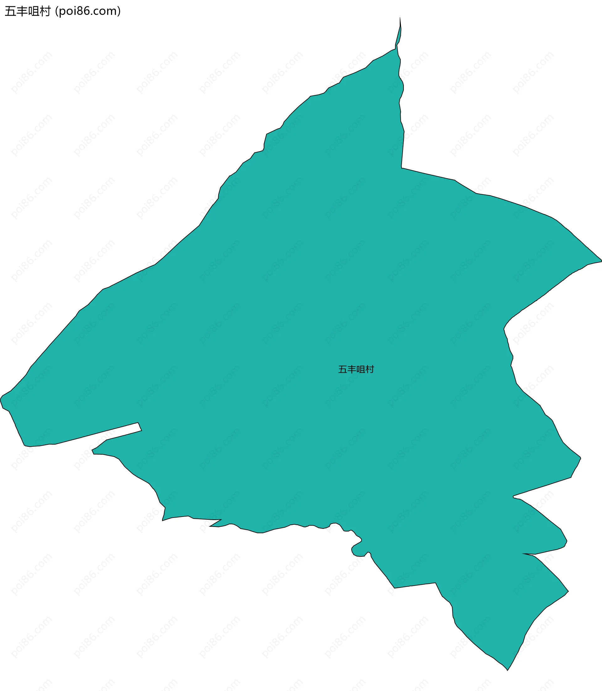 五丰咀村边界地图