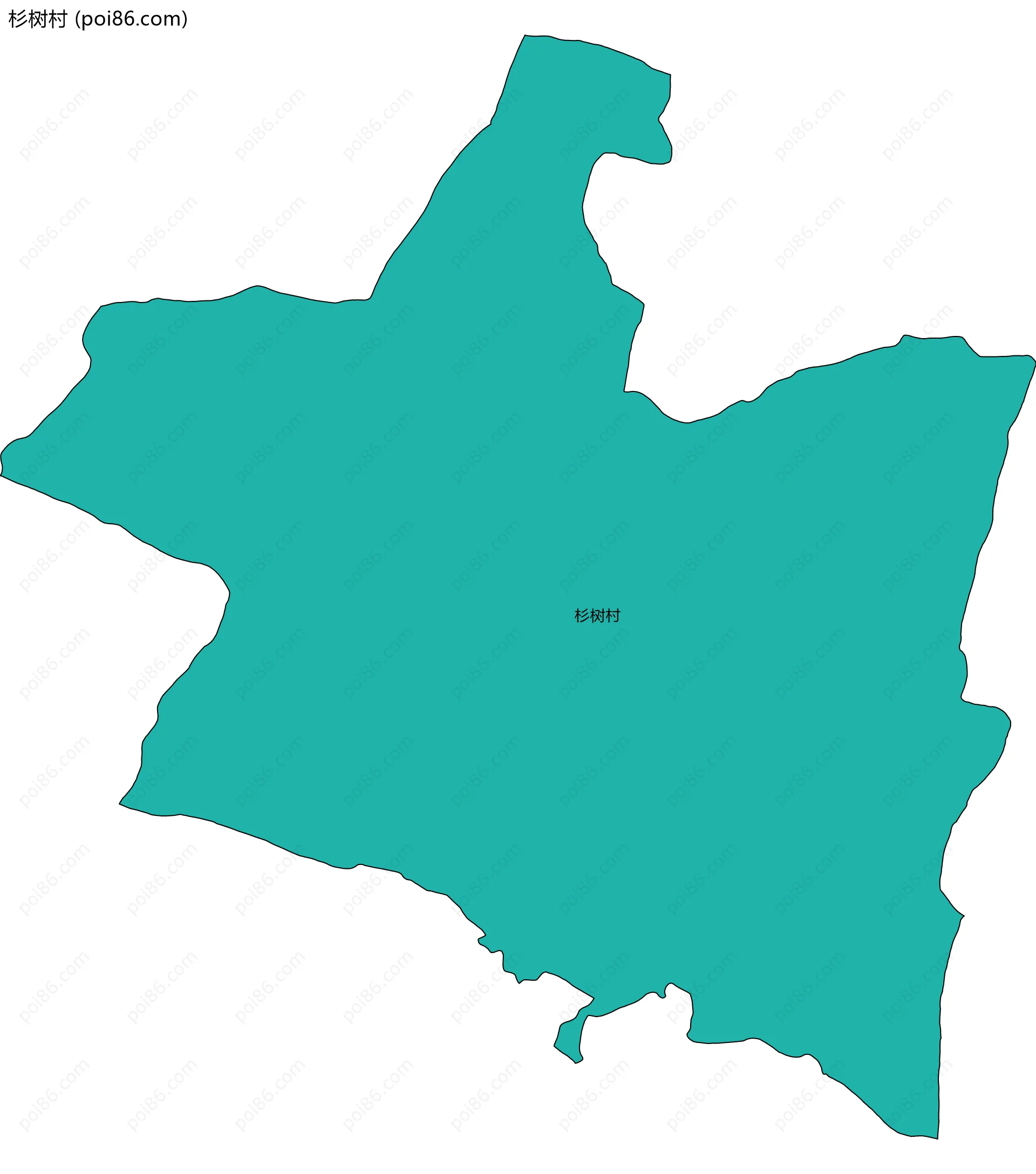 杉树村边界地图