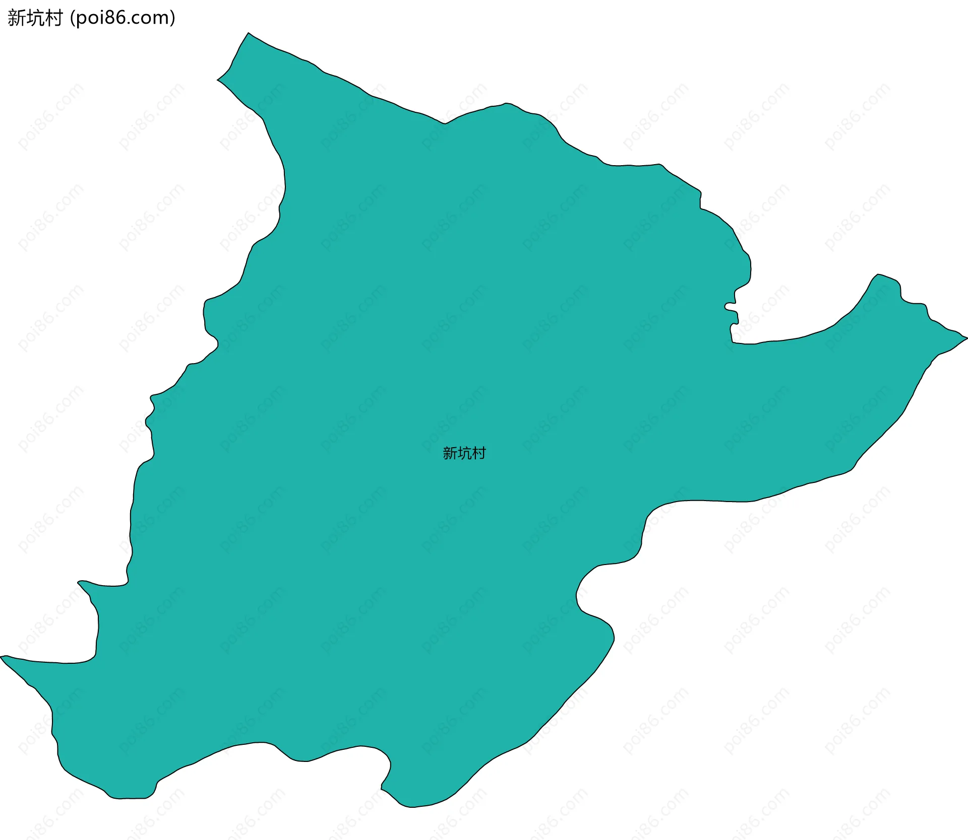 新坑村边界地图