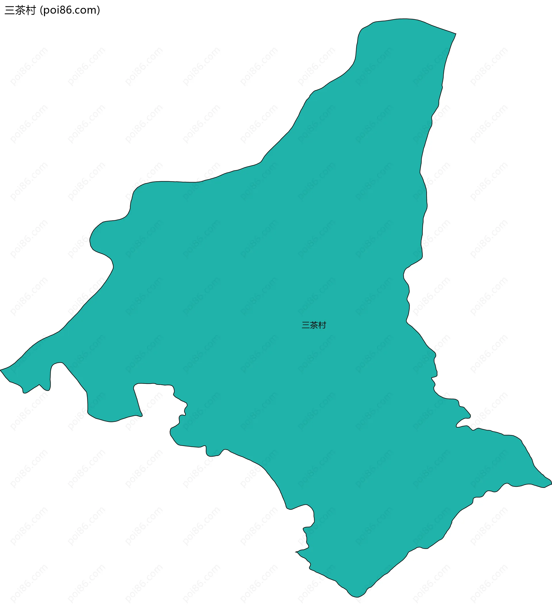 三茶村边界地图