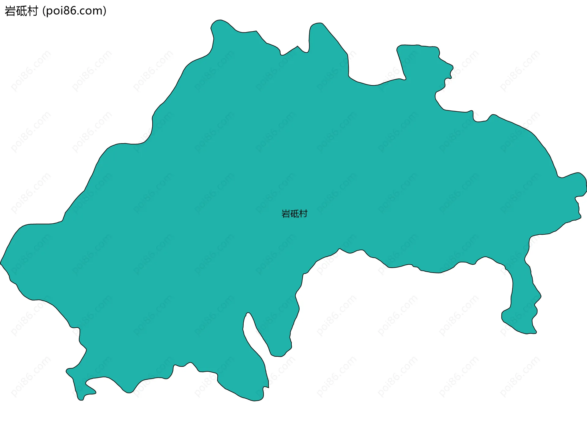 岩砥村边界地图