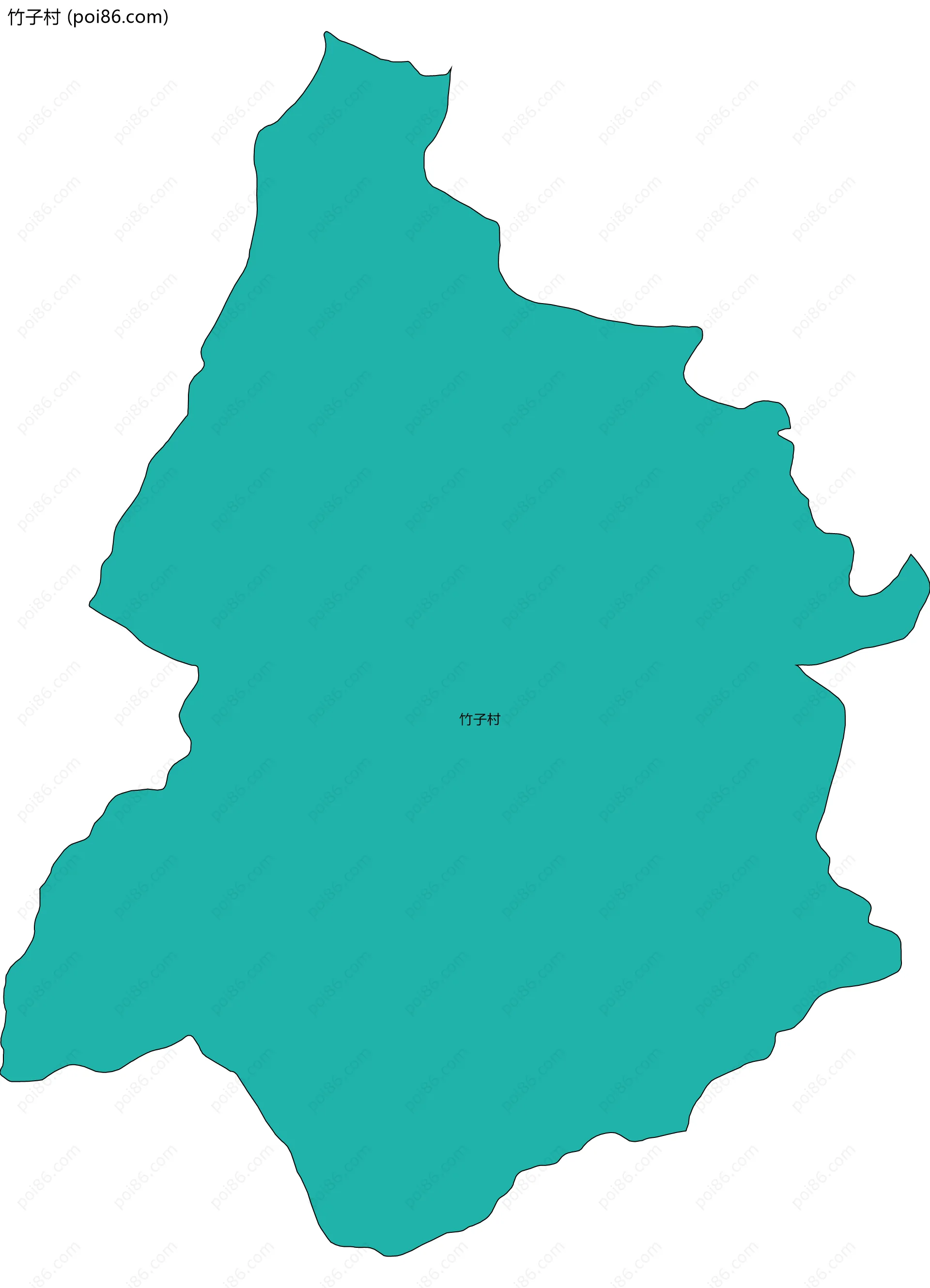 竹子村边界地图