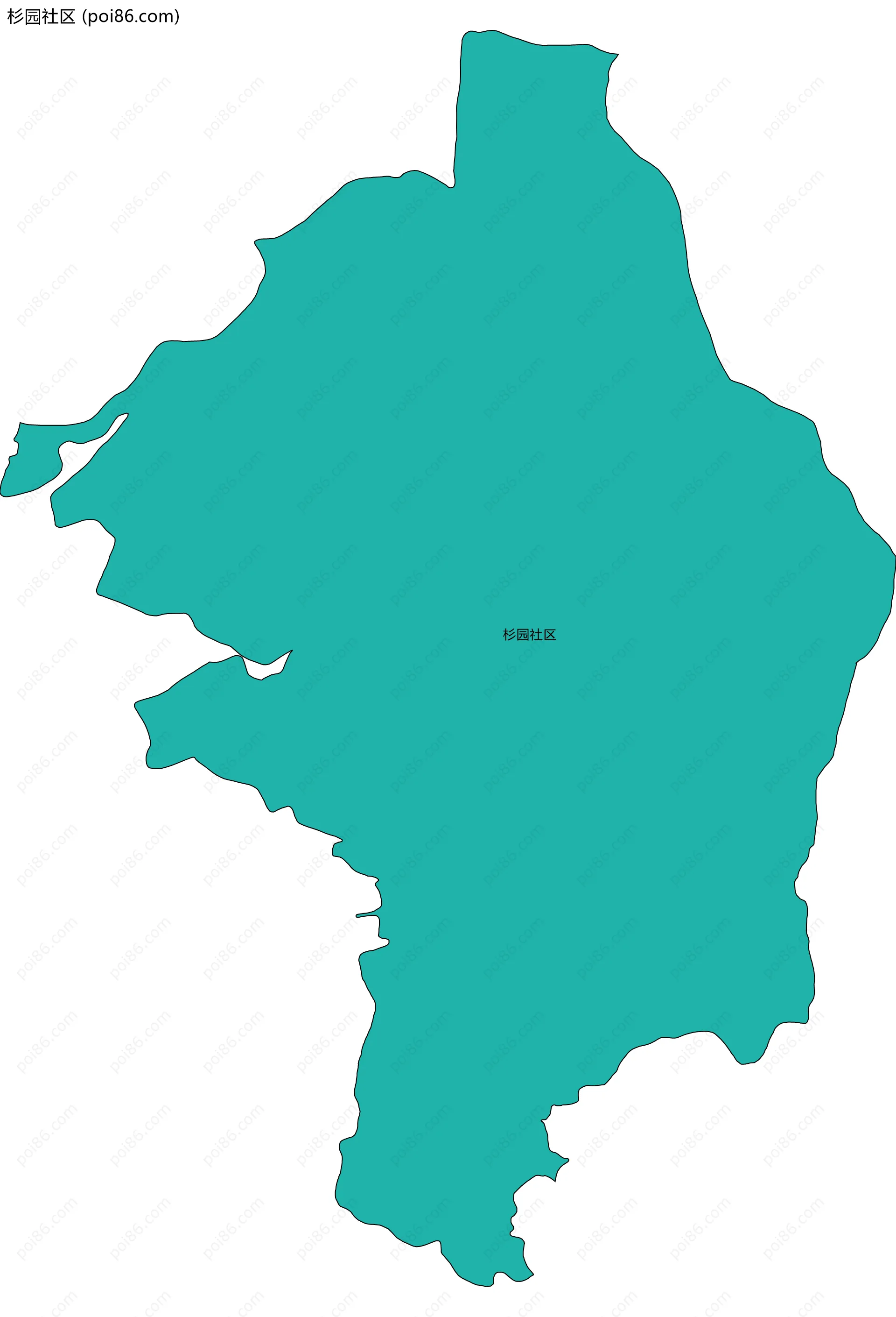 杉园社区边界地图