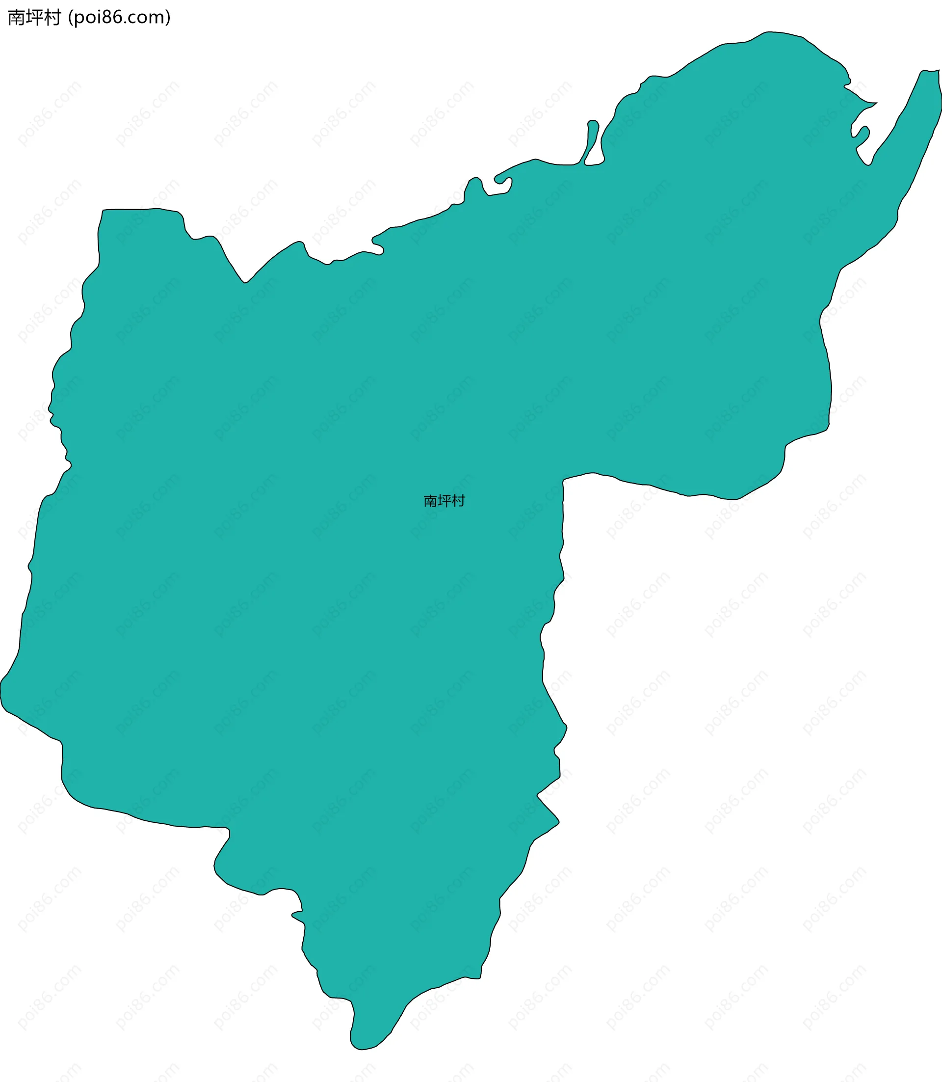 南坪村边界地图