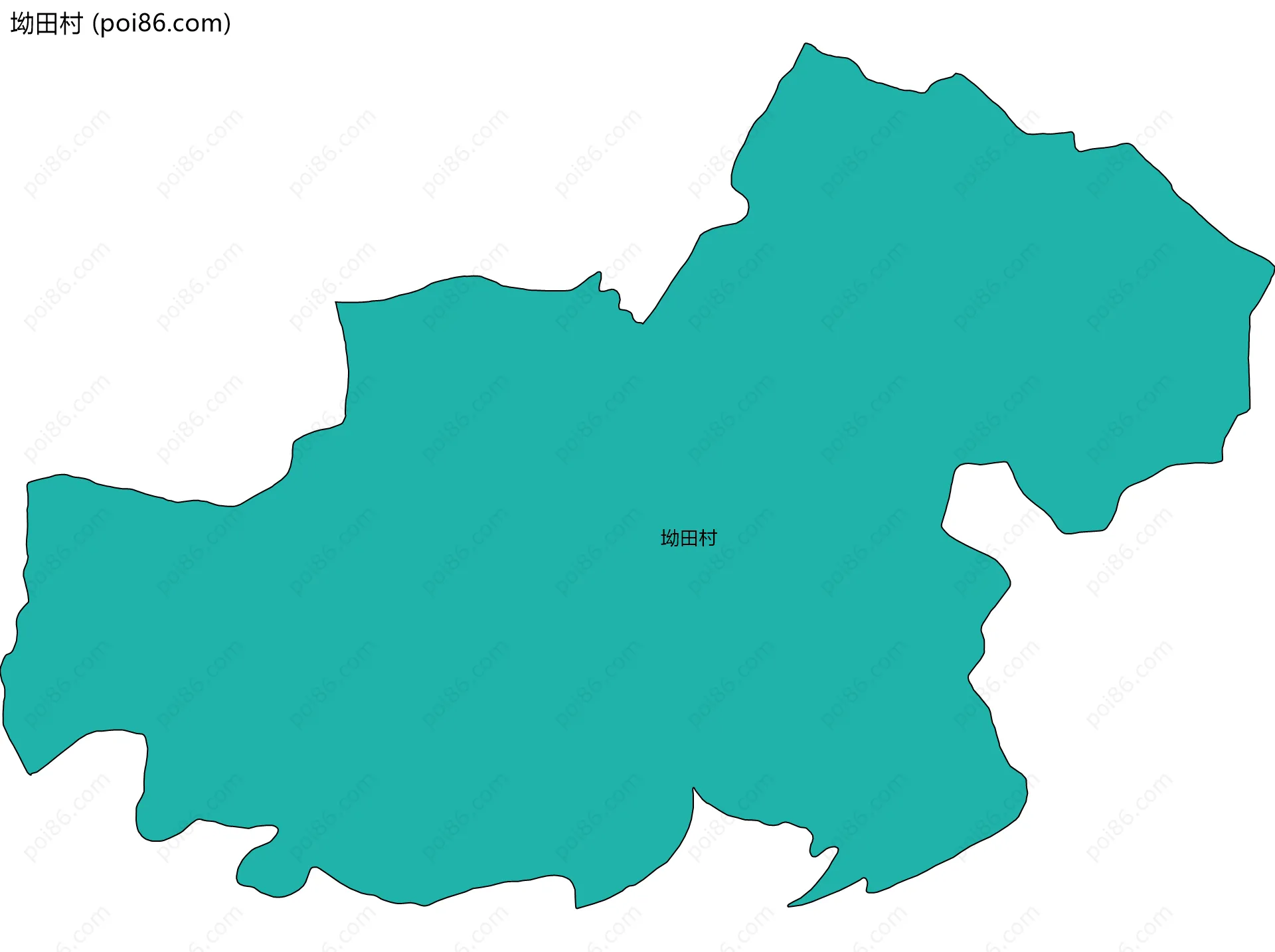 坳田村边界地图