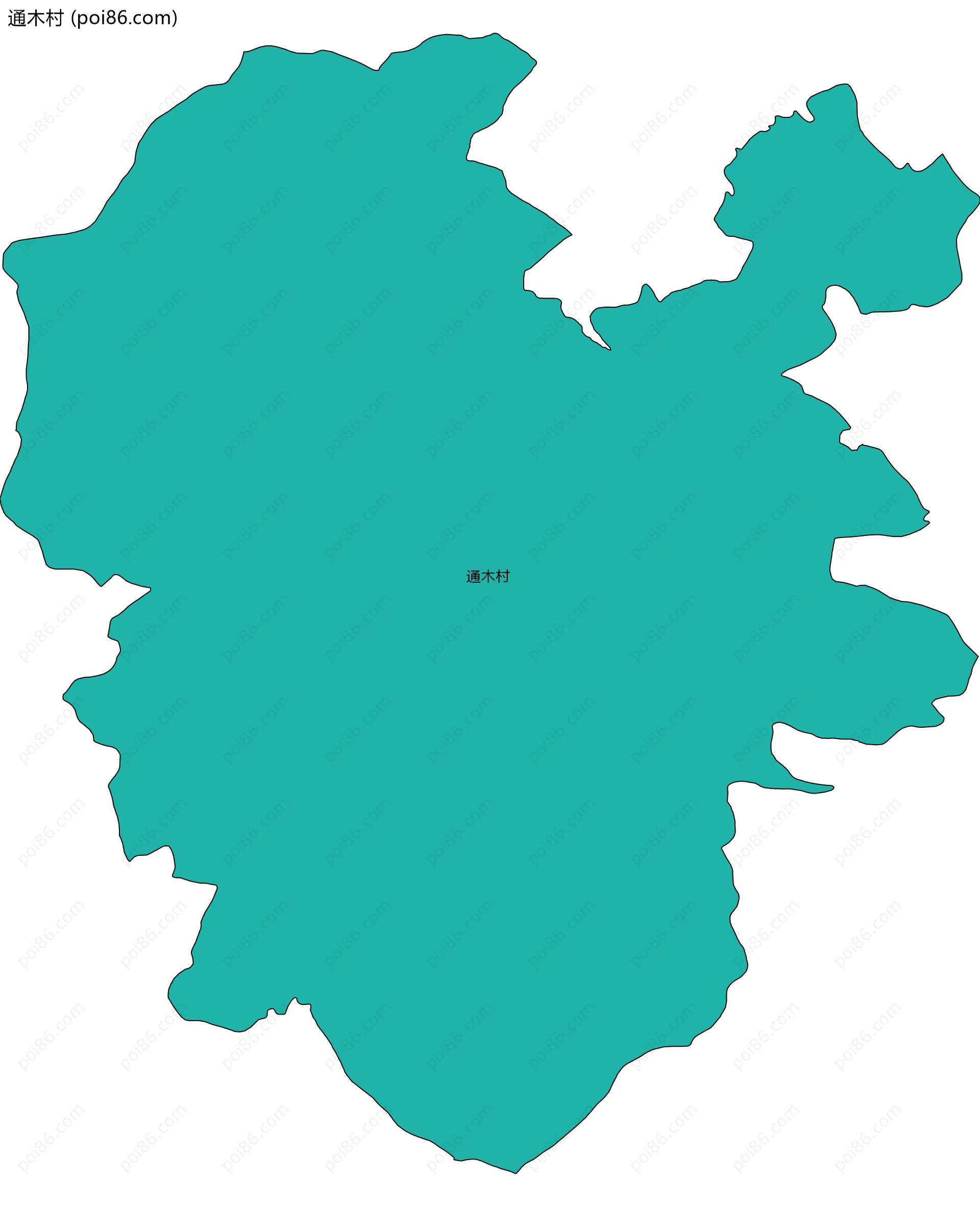 通木村边界地图