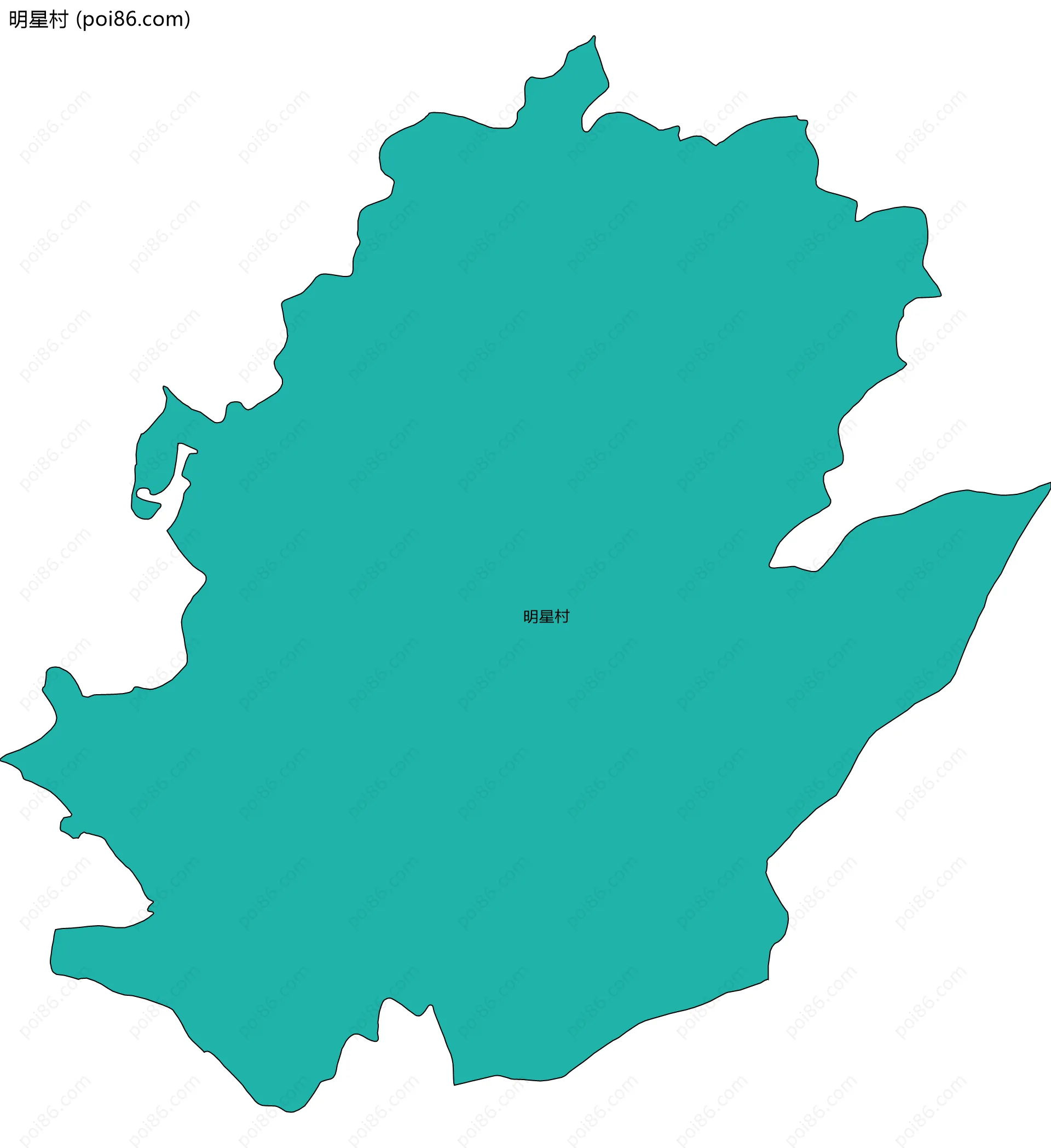 明星村边界地图