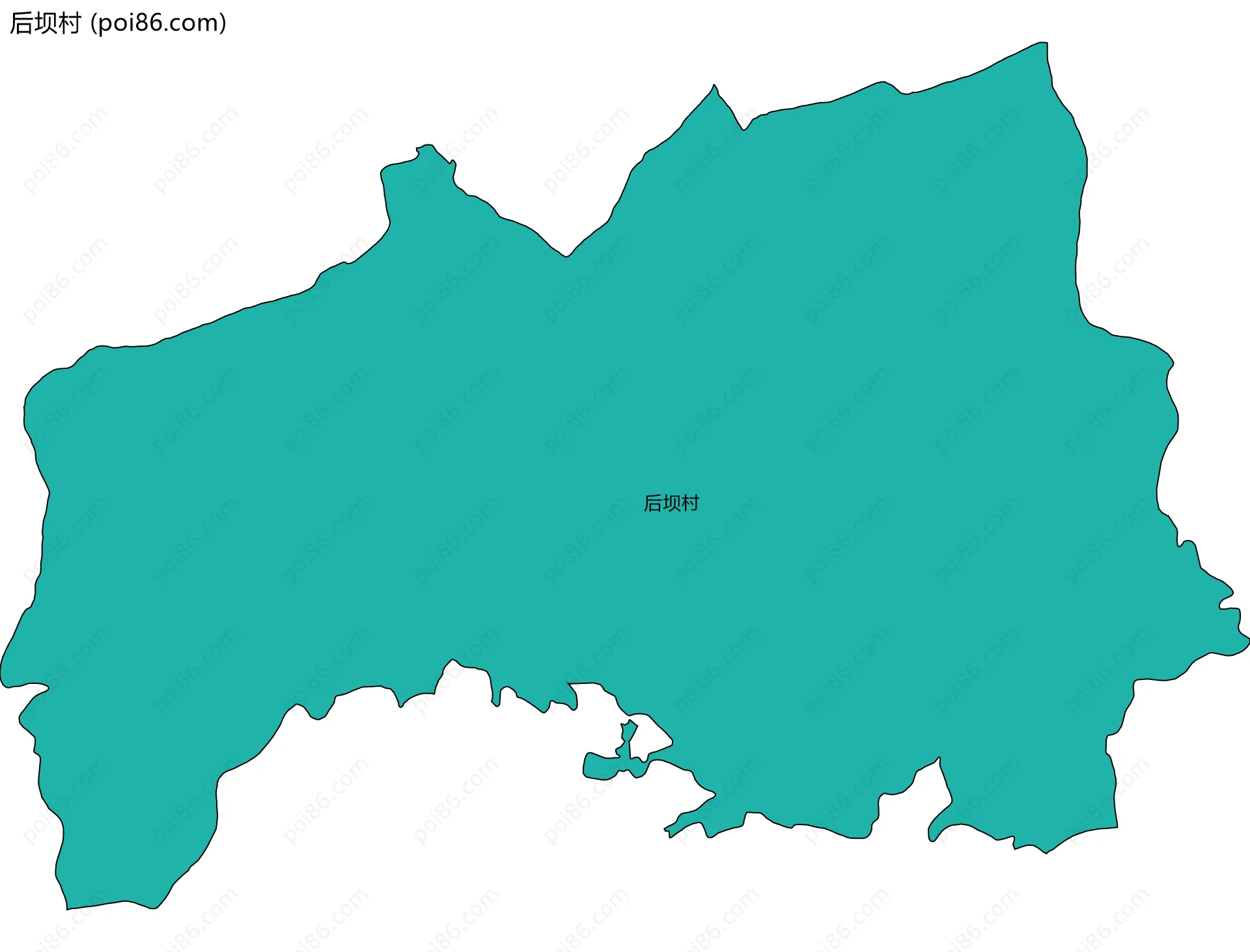 后坝村边界地图