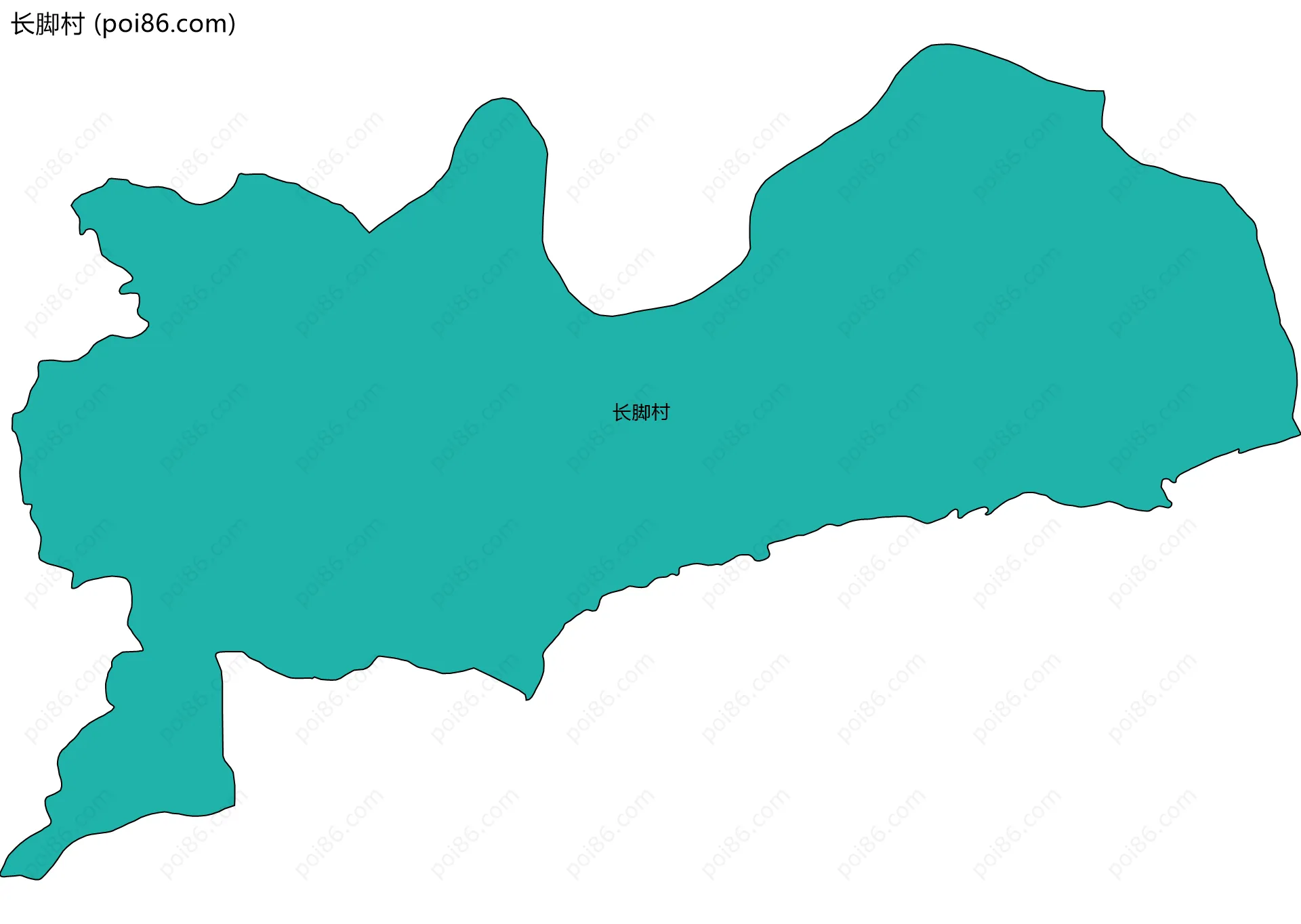 长脚村边界地图