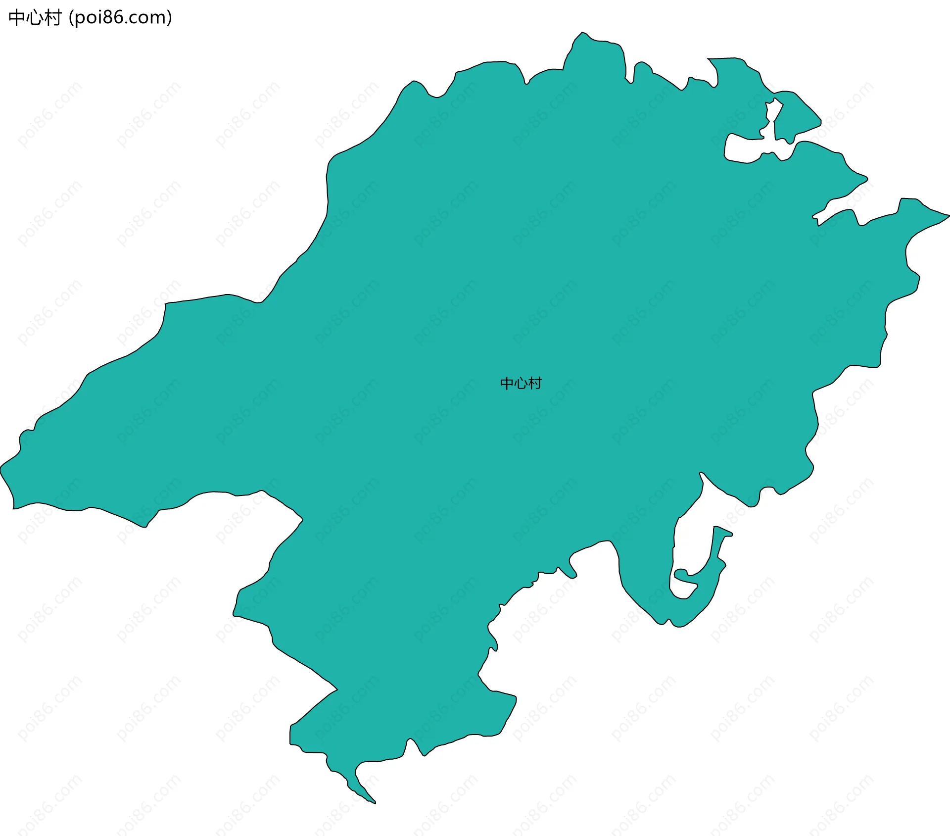 中心村边界地图