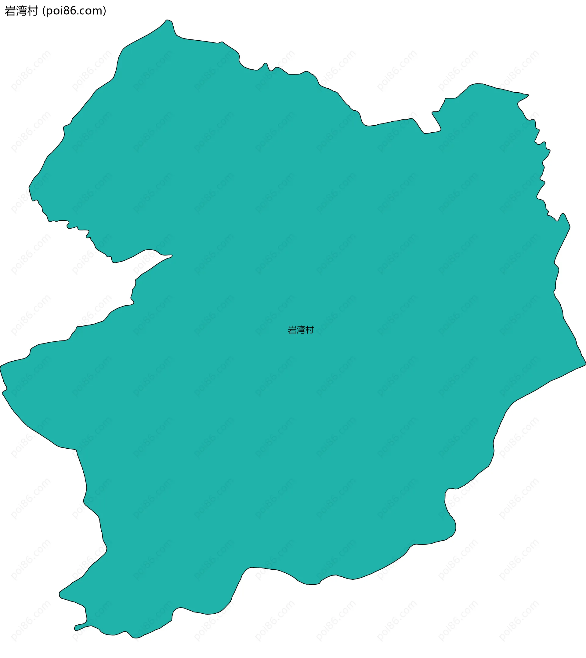 岩湾村边界地图