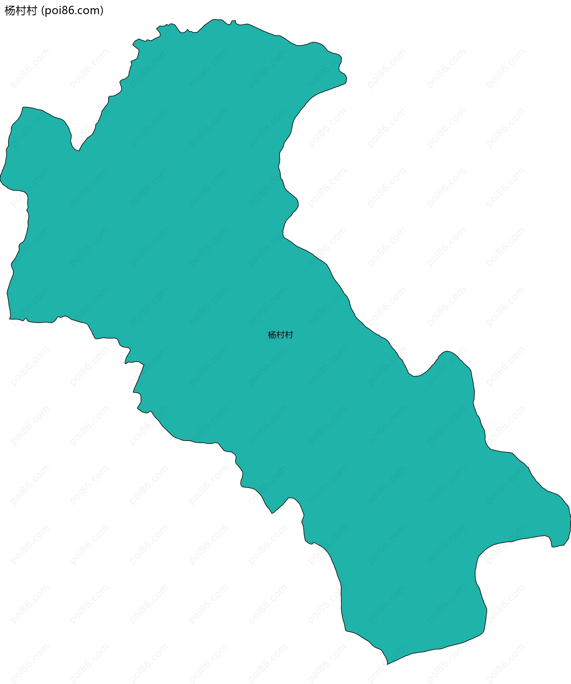 杨村村边界地图