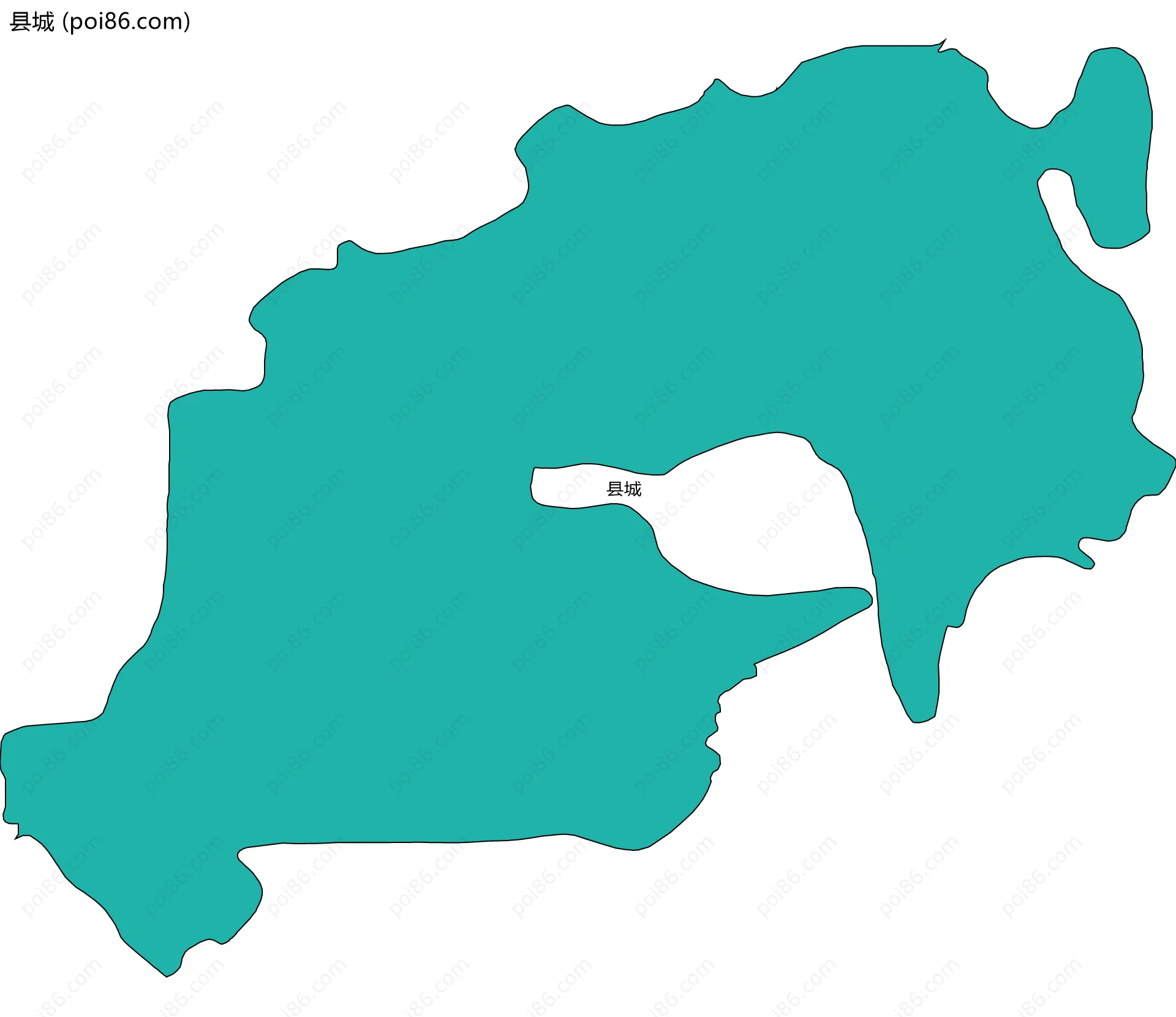 县城边界地图