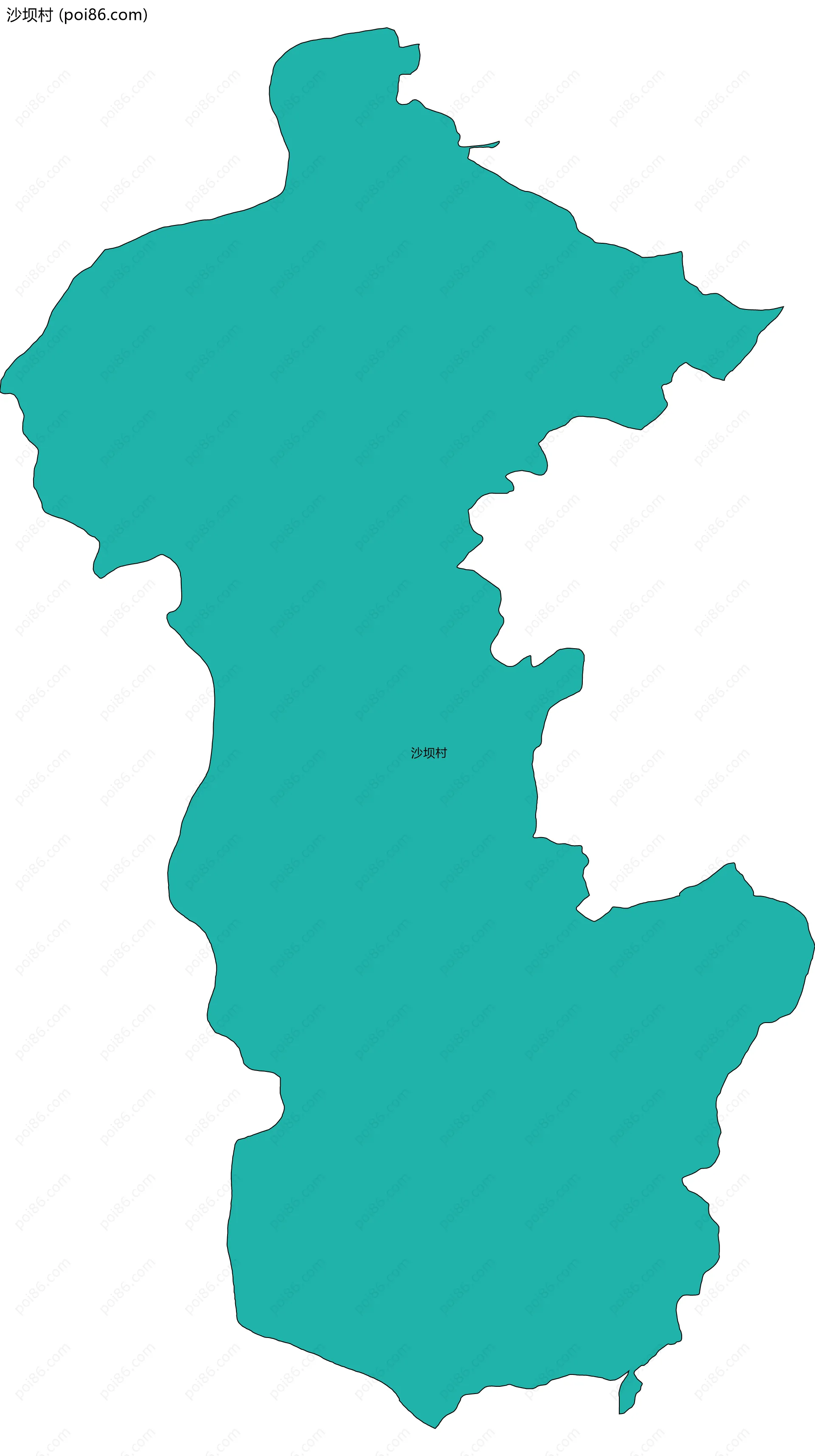 沙坝村边界地图