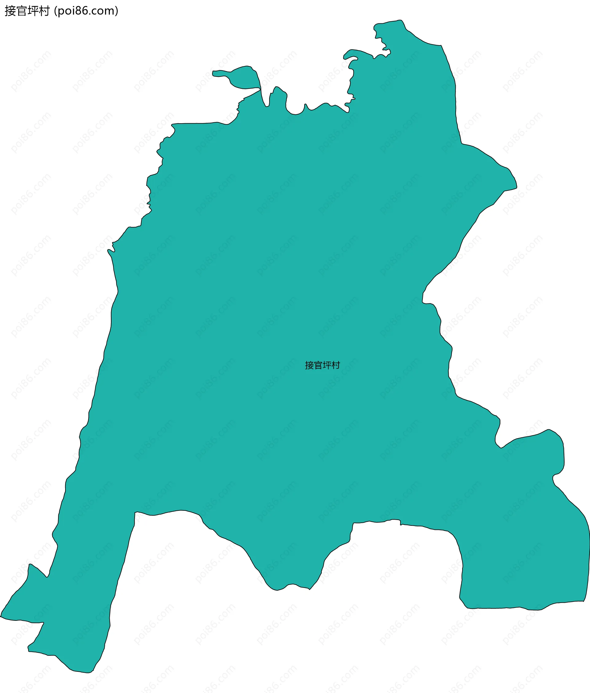 接官坪村边界地图