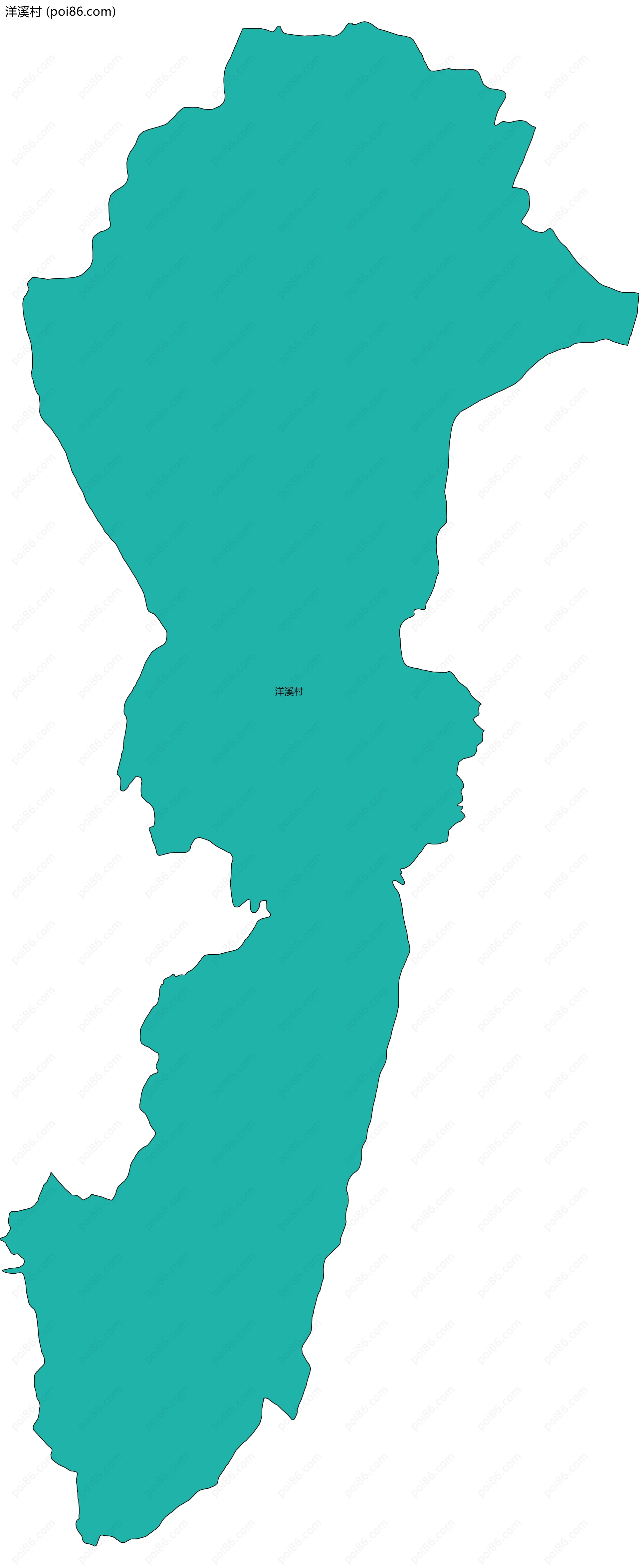 洋溪村边界地图