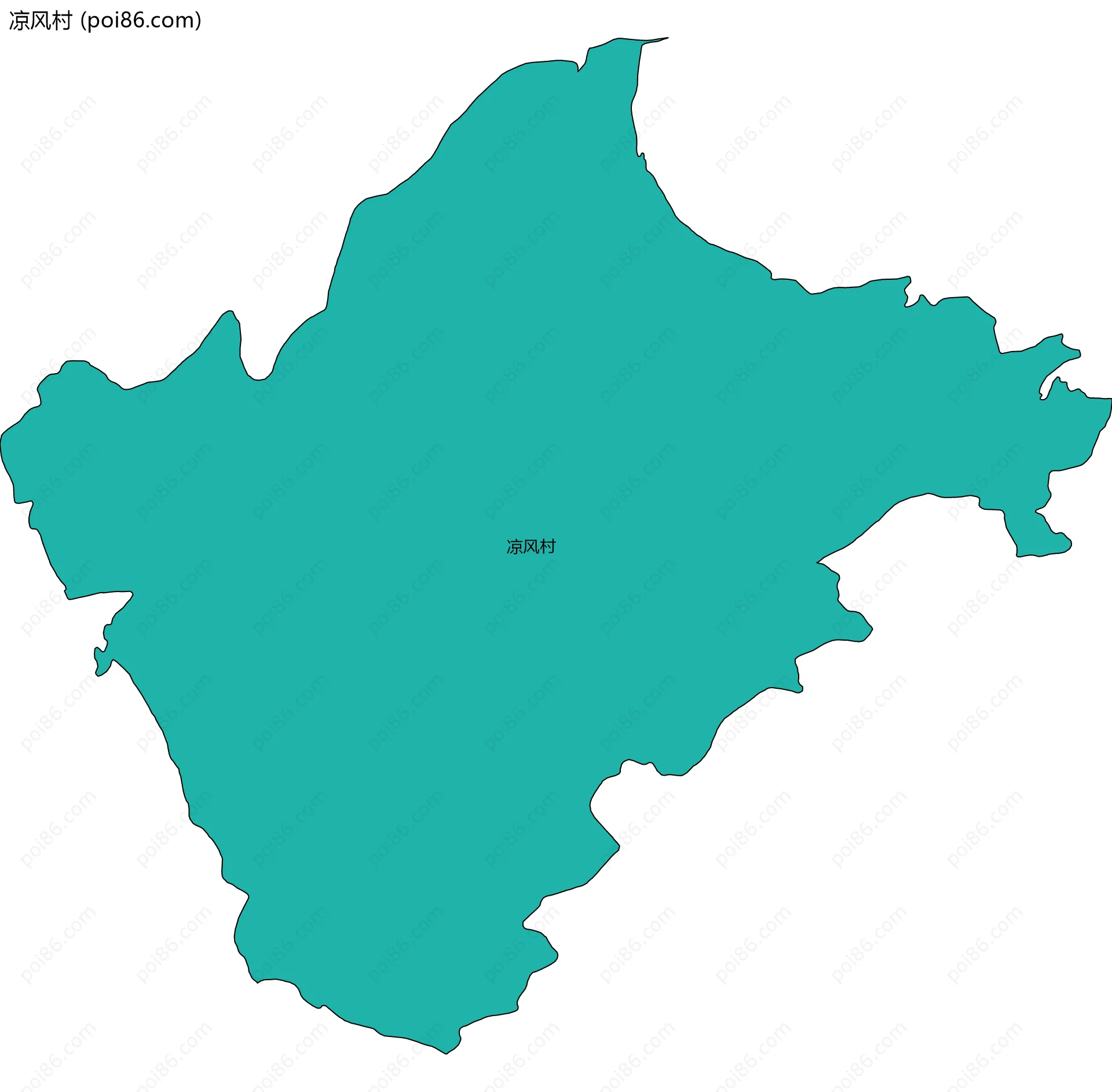 凉风村边界地图