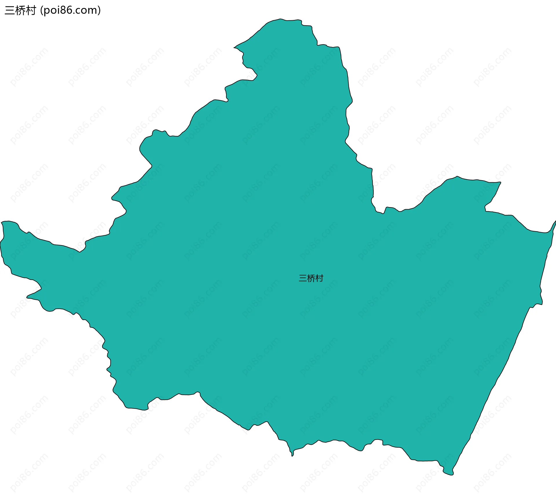 三桥村边界地图
