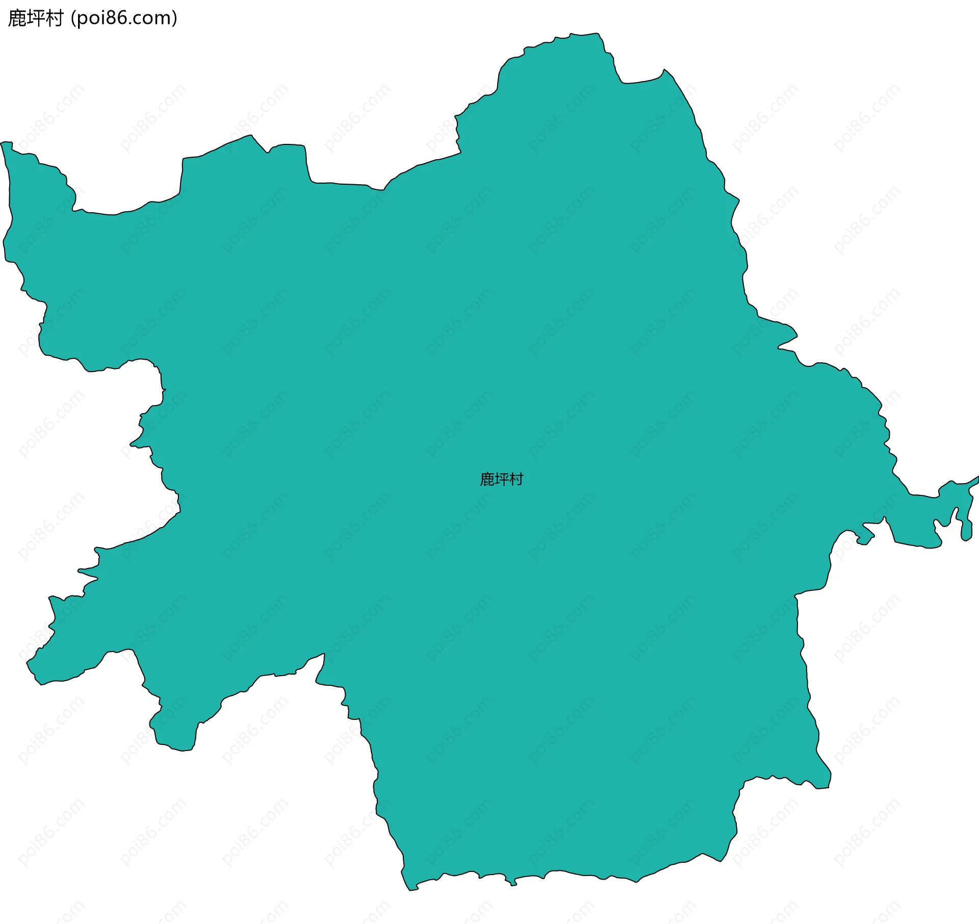 鹿坪村边界地图