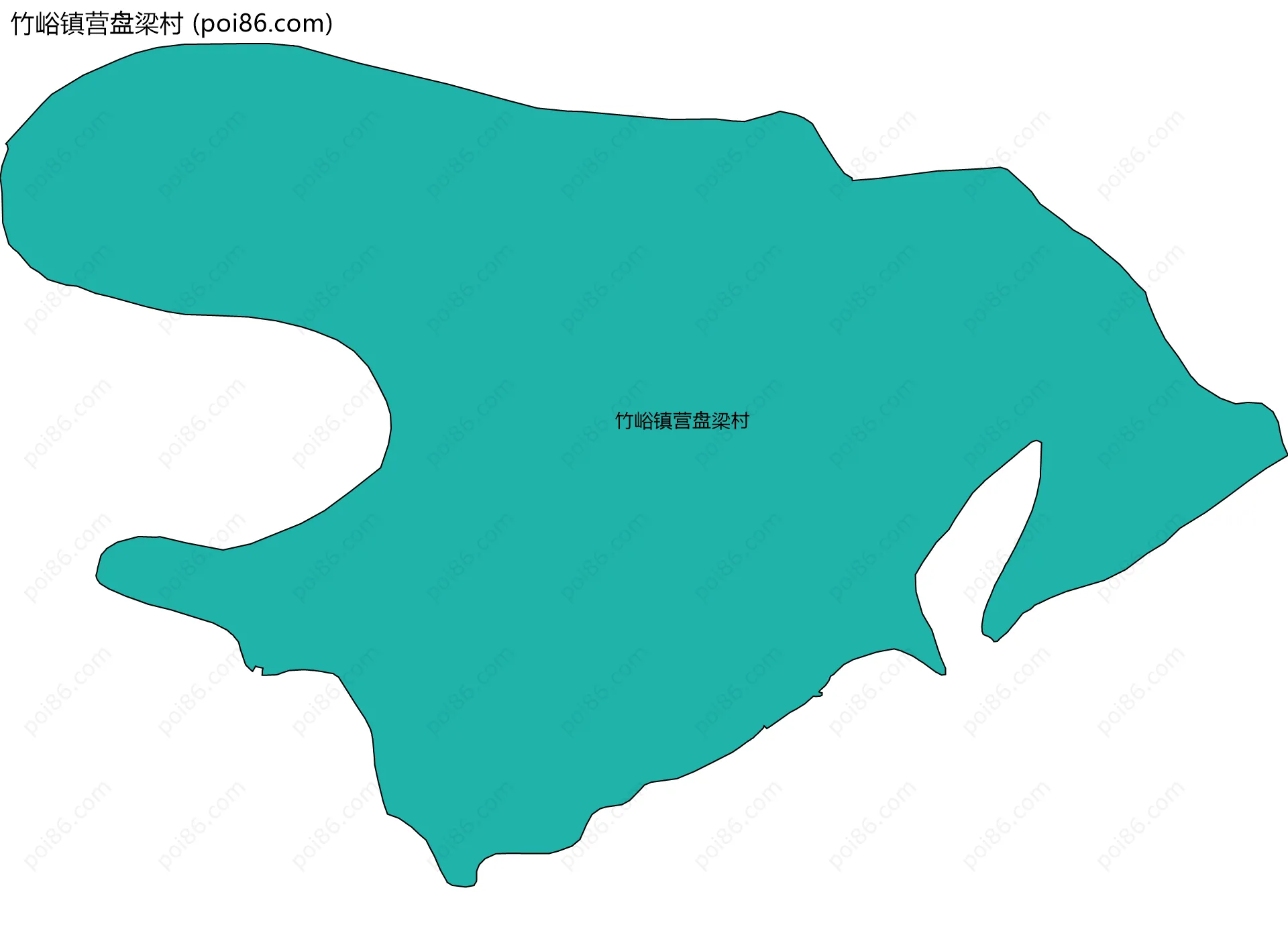 竹峪镇营盘梁村边界地图
