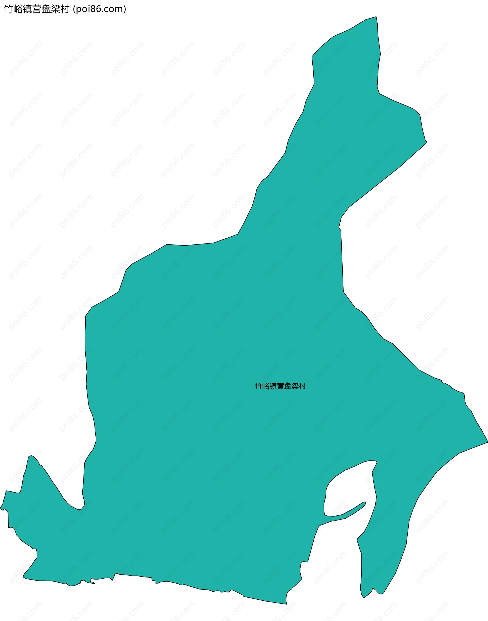 竹峪镇营盘梁村边界地图