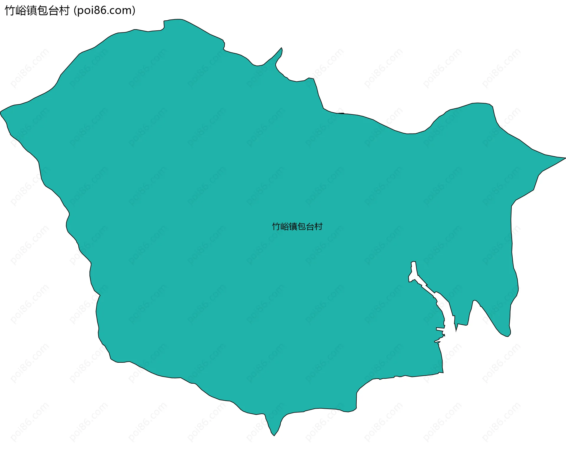 竹峪镇包台村边界地图