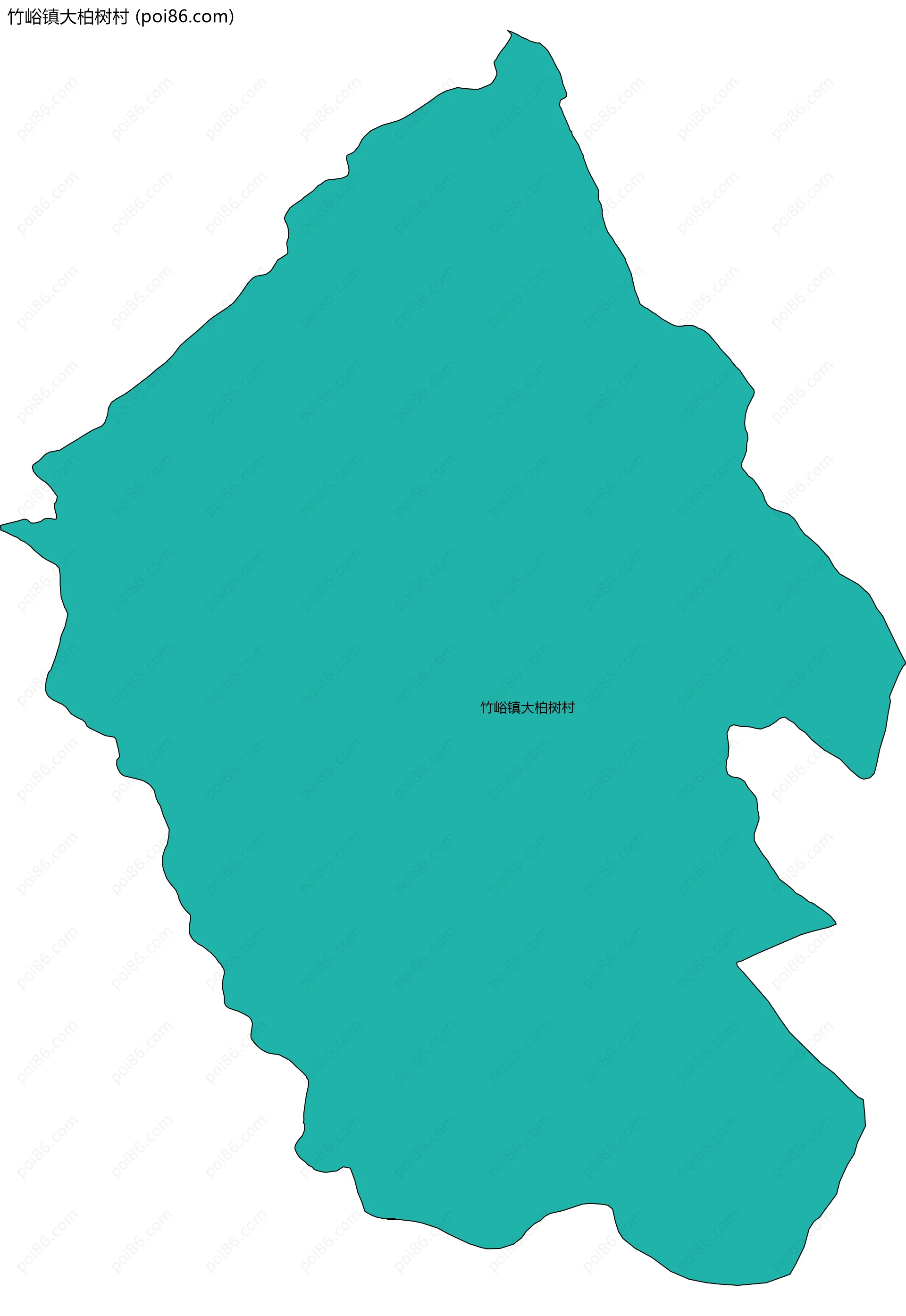 竹峪镇大柏树村边界地图