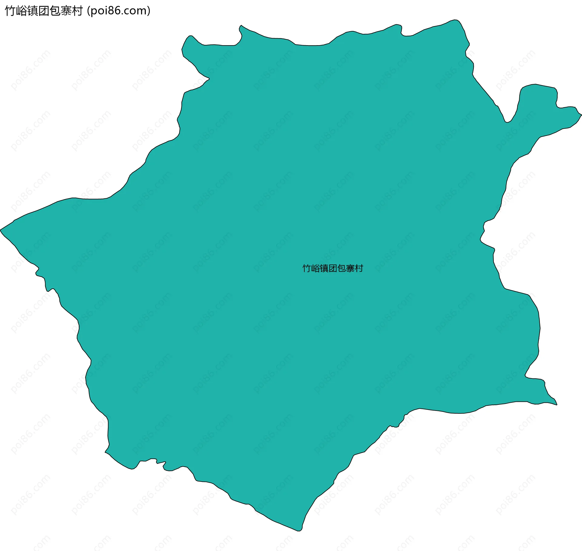 竹峪镇团包寨村边界地图