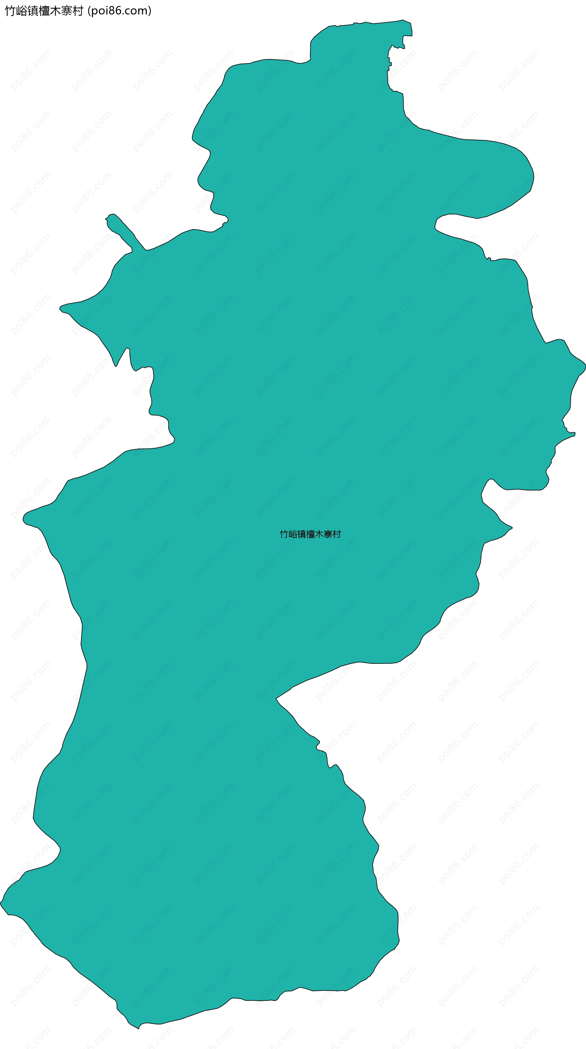 竹峪镇檀木寨村边界地图