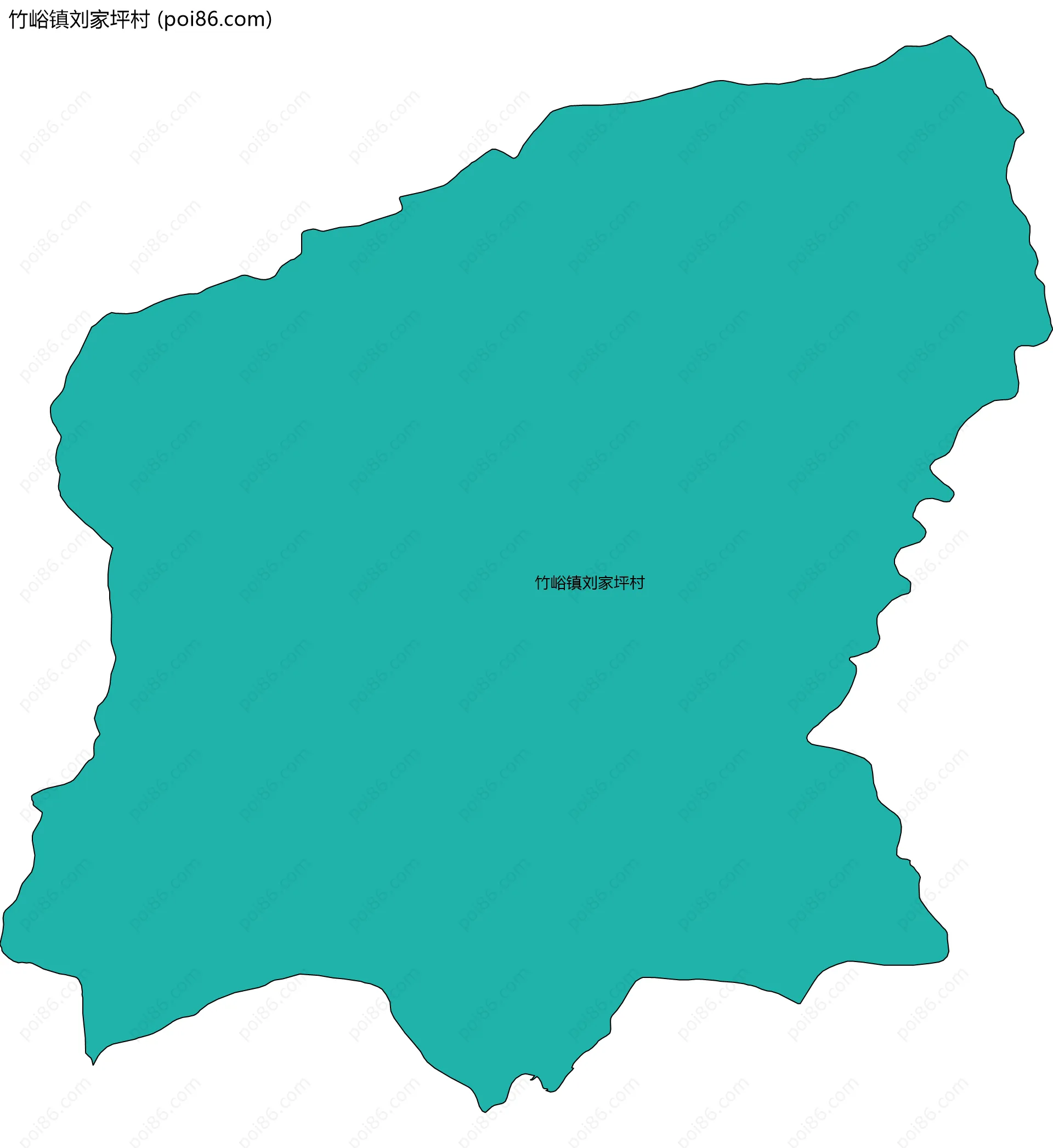 竹峪镇刘家坪村边界地图